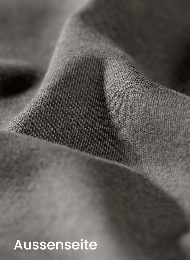 Kapuzensweatshirt TRIGEMA Sweat-Qualität taupe-melange Trigema Kapuzenshirt aus