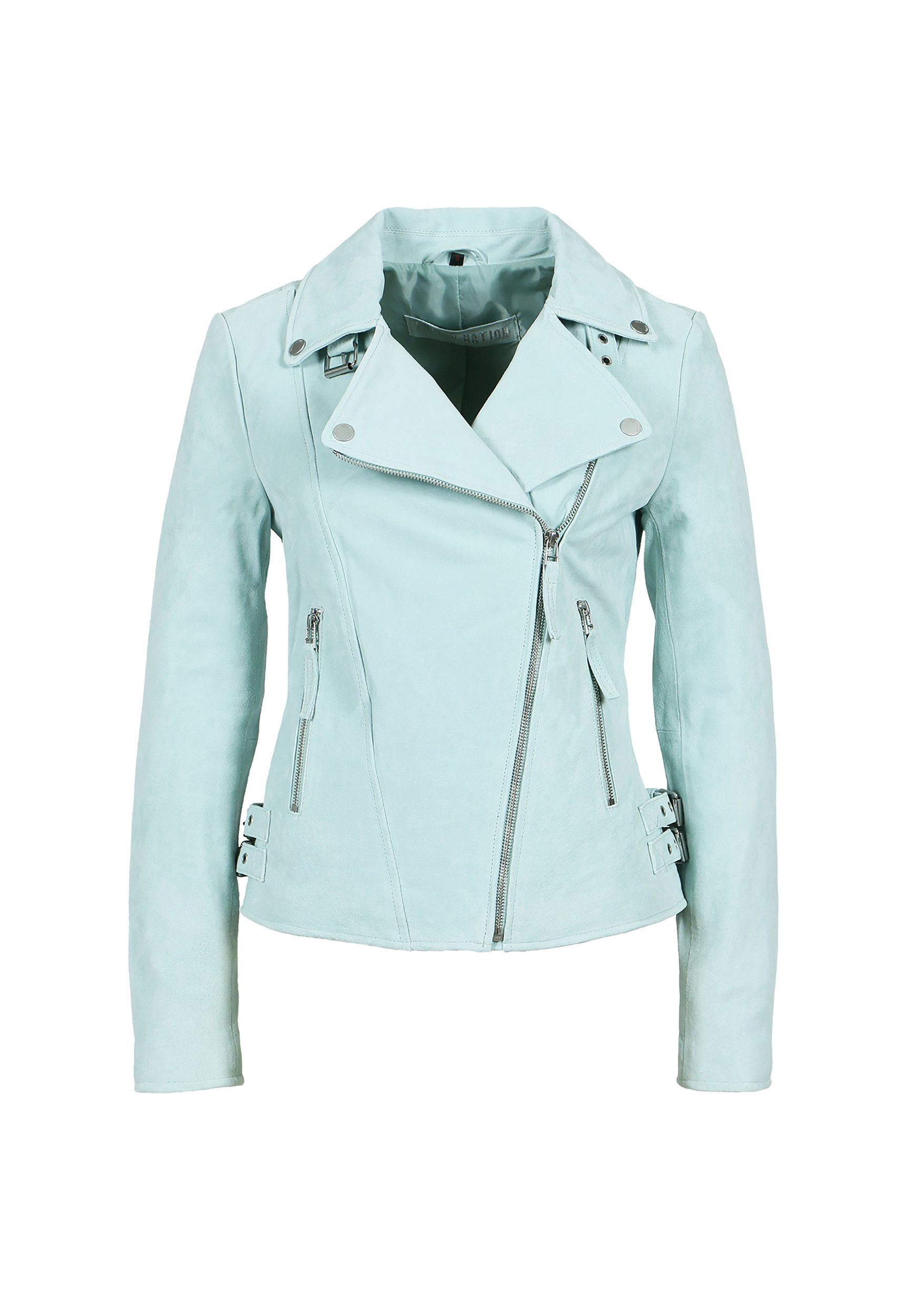 Lederjacke Taxi Nation Freaky mint Driver-FN