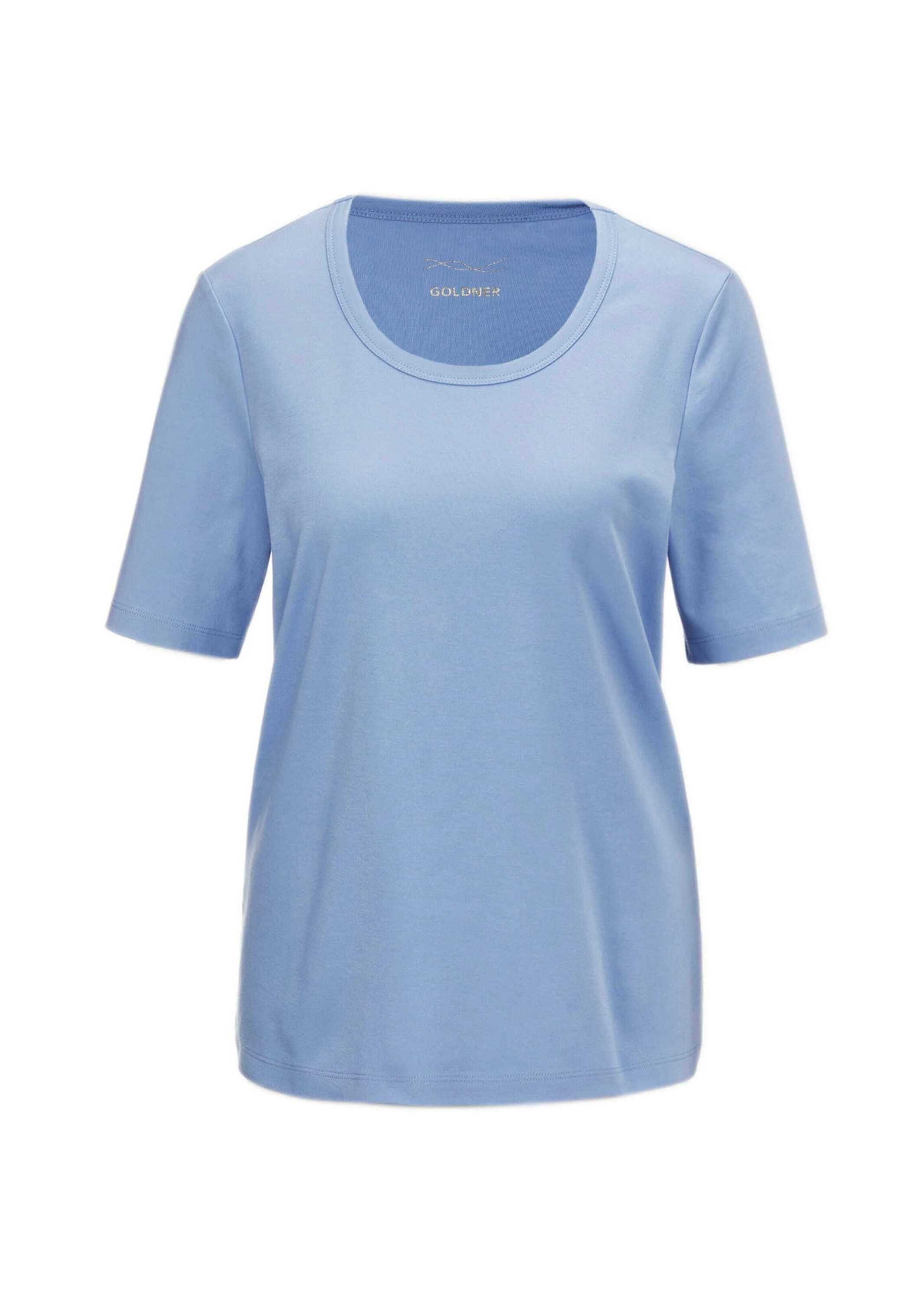 T-Shirt Edel-T-Shirt mit Rundhalsausschnitt