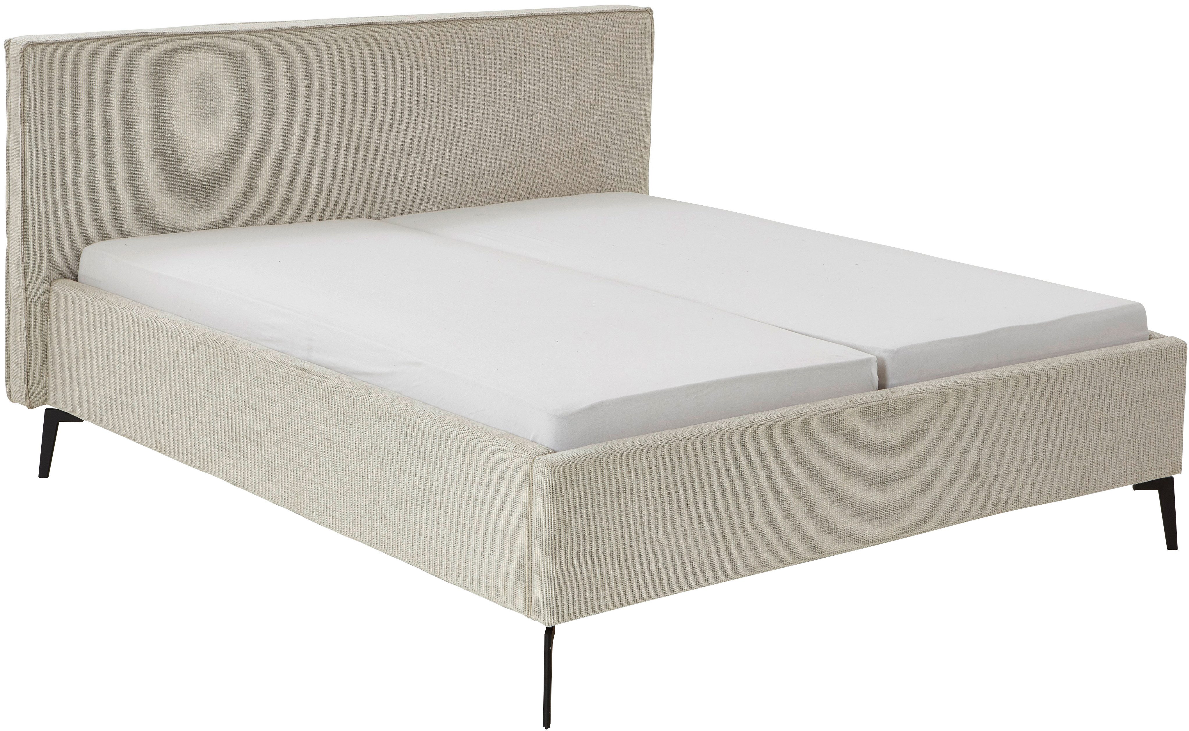 meise.möbel Polsterbett Riva II, mit schwarzen Metallfüßen, wahlweise mit Bettkasten