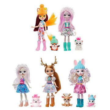 Mattel® Anziehpuppe Mattel GXB20 - Enchantimals - Snow Valley - Puppen mit Tierfreunde, 5er-Pack