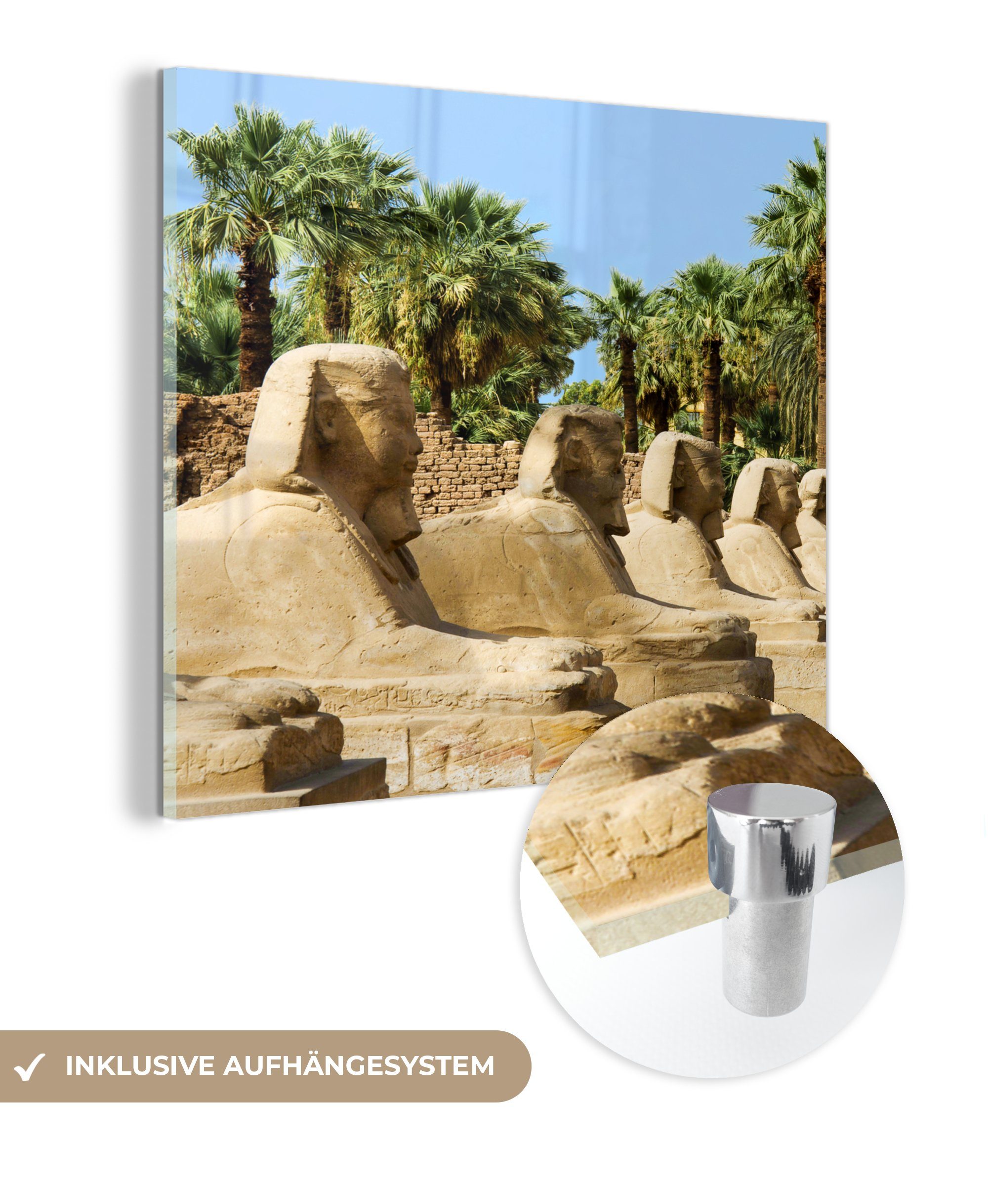 MuchoWow Acrylglasbild Sphinx in Ägypten, (1 St), Glasbilder - Bilder auf Glas Wandbild - Foto auf Glas - Wanddekoration