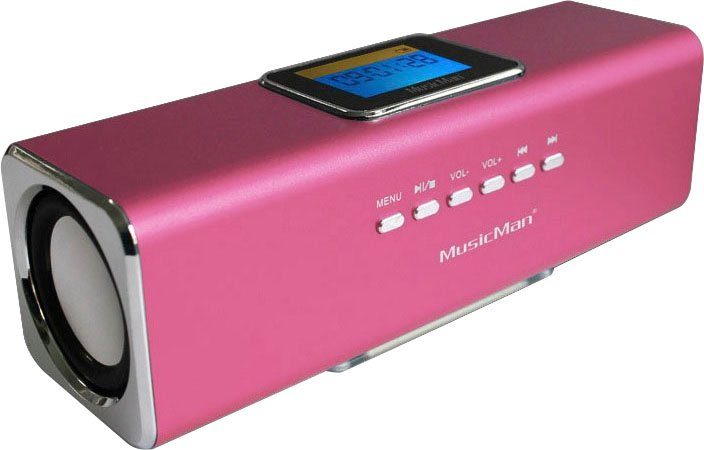 MA Portable-Lautsprecher (6 Man Technaxx Soundstation pink 2.0 Music MusicMan W) Display