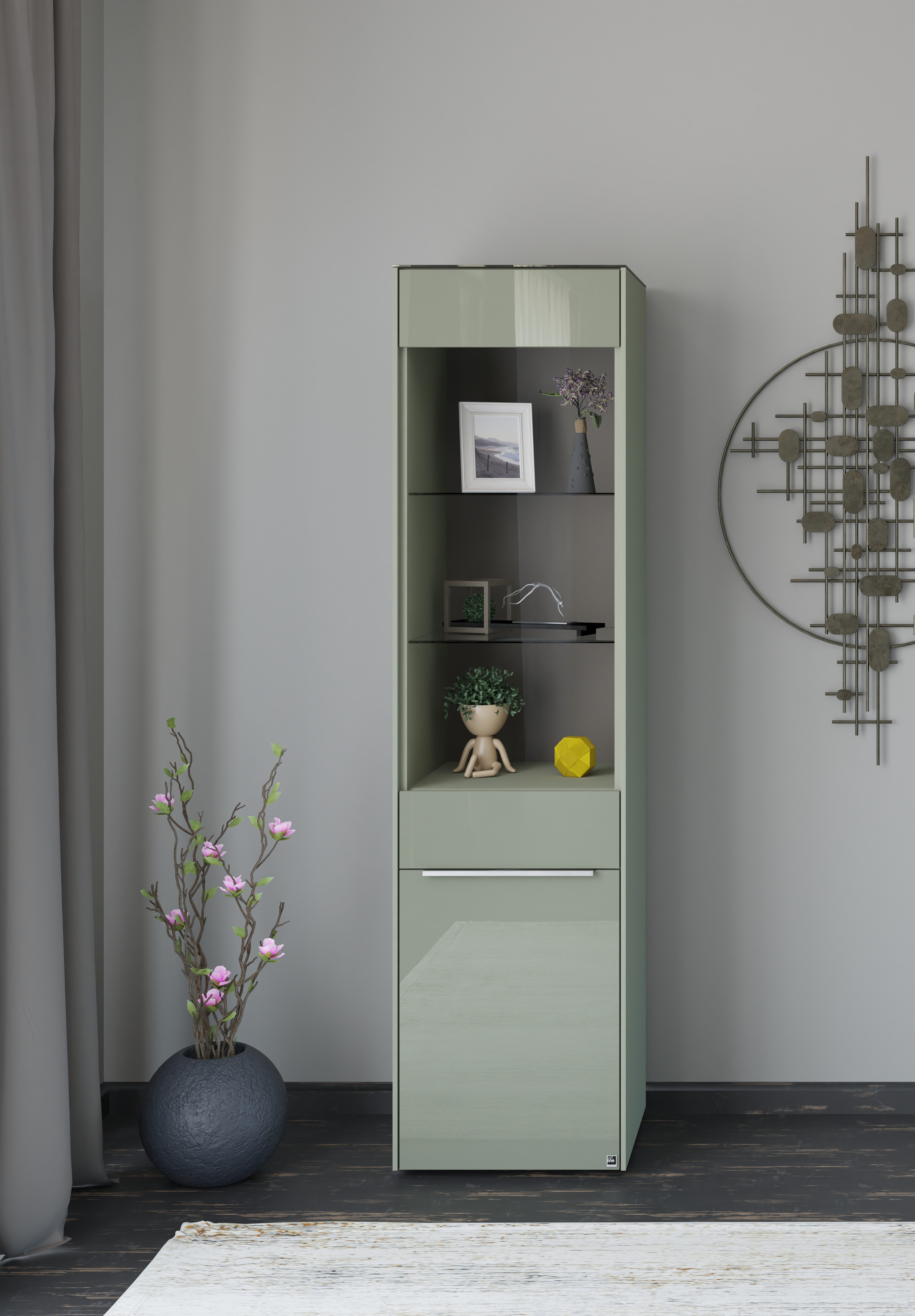 set one by Musterring Standvitrine Reno (1-St) Mit Gleitern und in verschiedenen Farben erhältlich