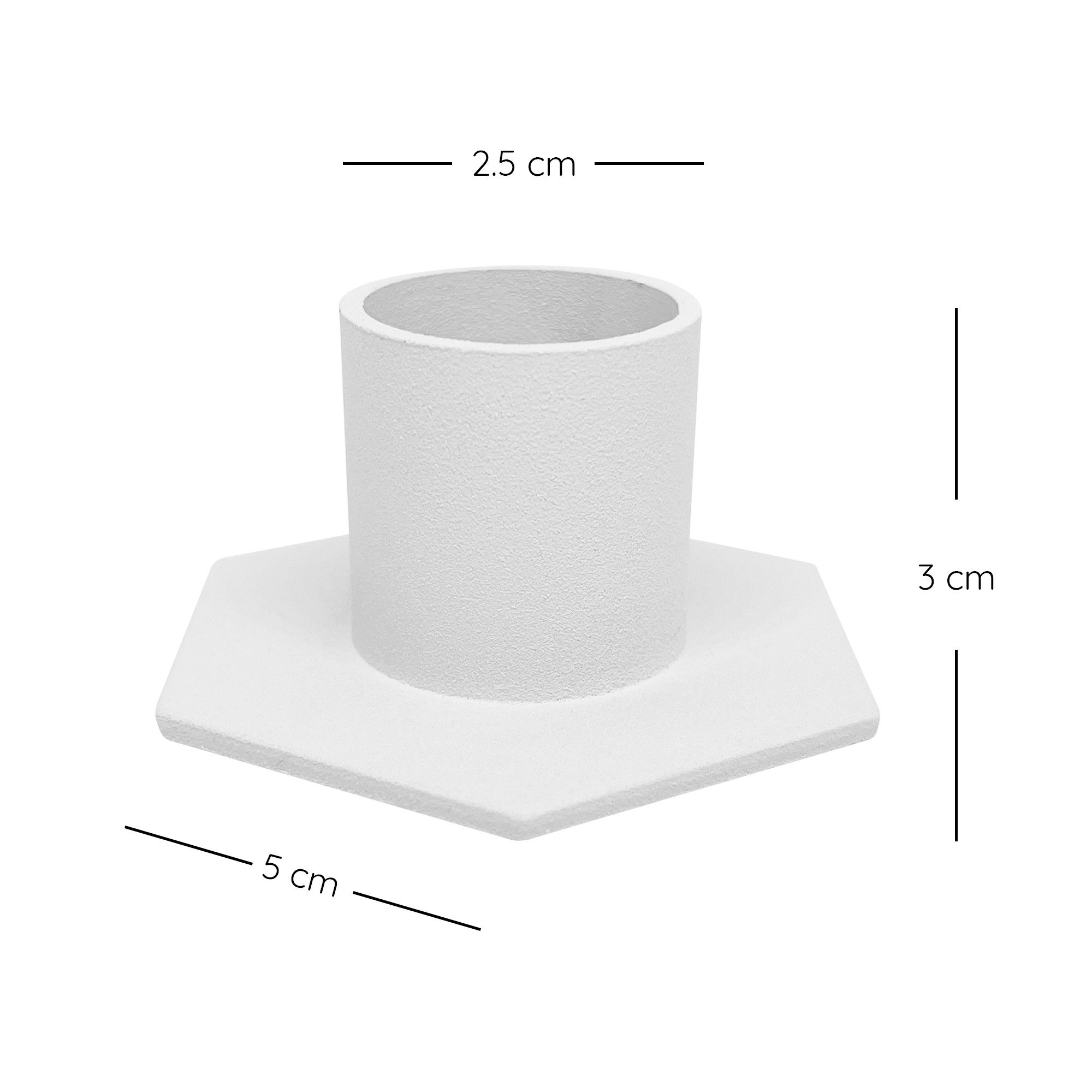 heimzeit Tischkerzenhalter Kerzenhalter für Stabkerzen 25 mm (Set, 4 Stück), Stabkerzenhalter Tisch