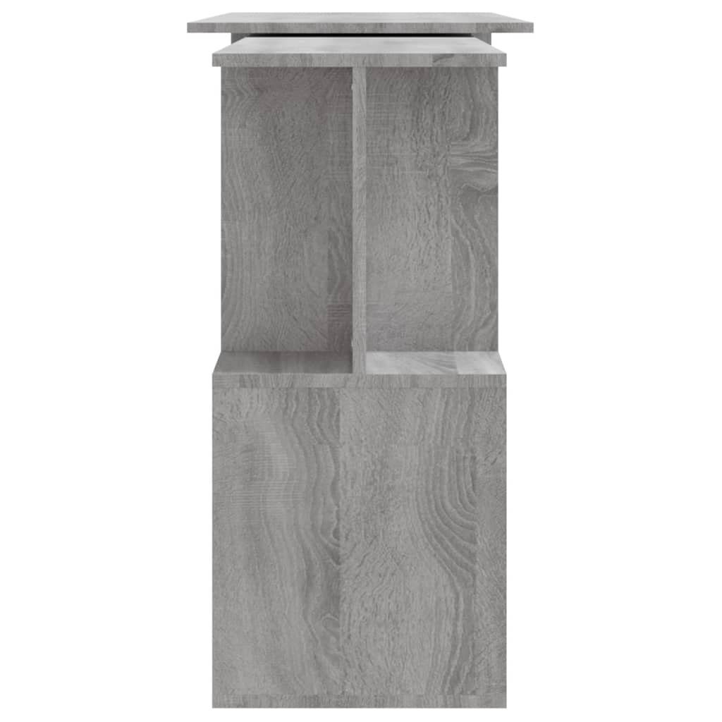 200x50x76 cm Schreibtisch furnicato Eckschreibtisch Sonoma Holzwerkstoff Grau