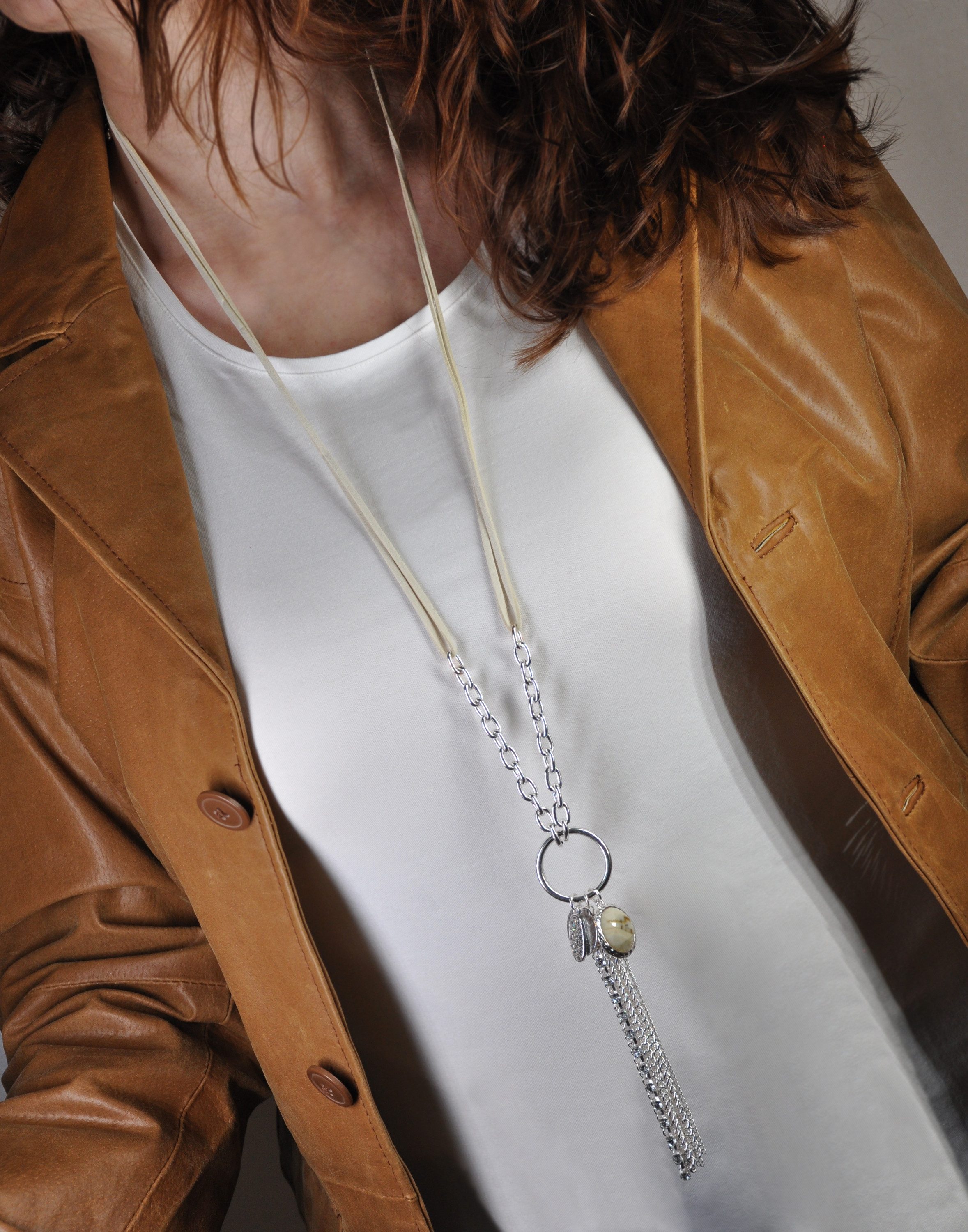 Firetti Lange Kette Schmuck Geschenk Daily Tassel Y-Kette, mit Glasstein