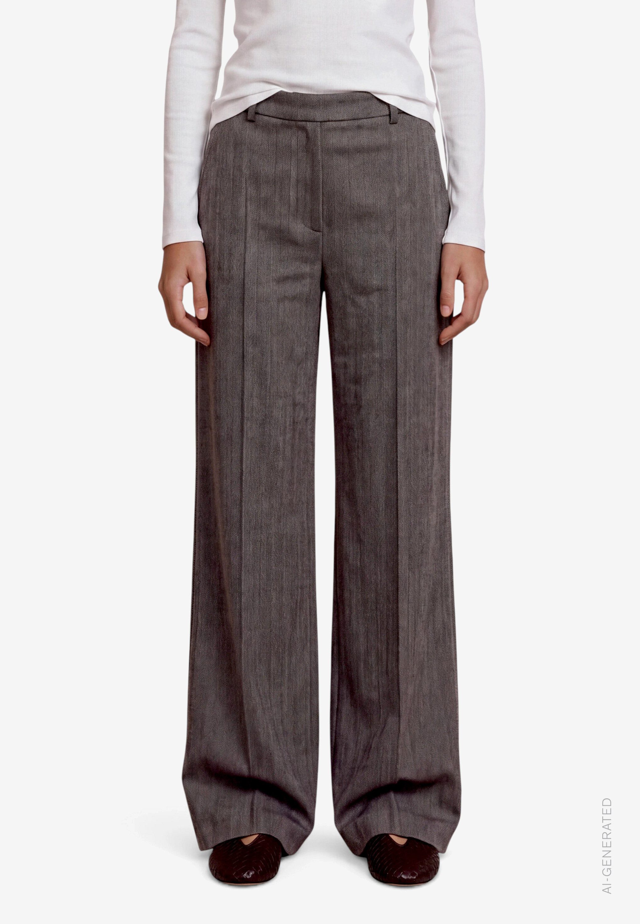 Zero Stoffhose mit Bundfalten und Elastikbund / Stretch / Straight Fit