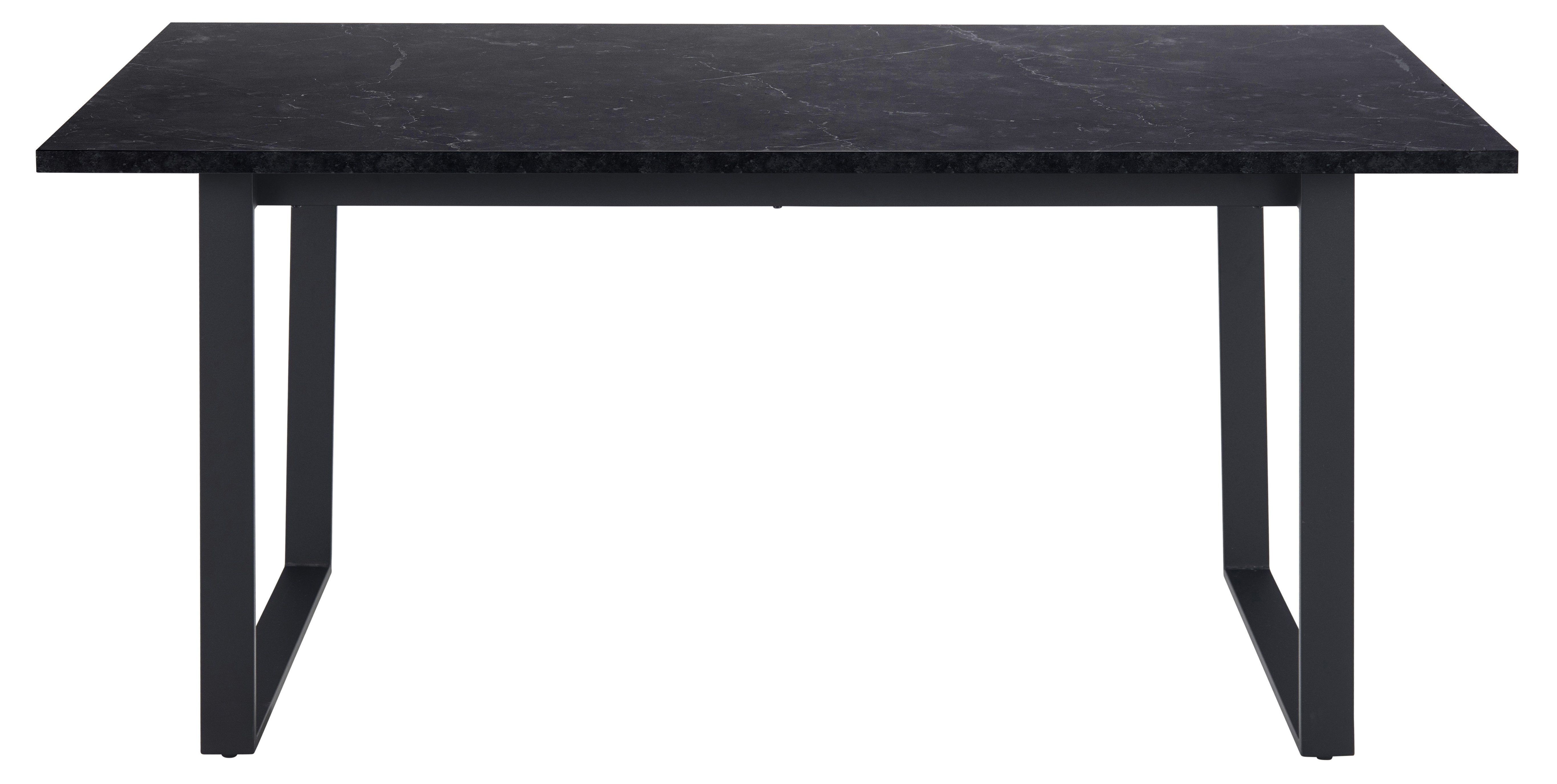 ebuy24 Esstisch Amble Esstisch 90x160cm schwarz Marmor Print. (1-St) günstig online kaufen