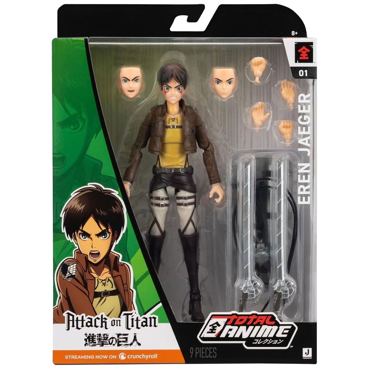 Jazwares Actionfigur TotalAnimeKAZ0006-AttackonTitan-ErenJaeger ActionfiguraustauschbarenKÃ