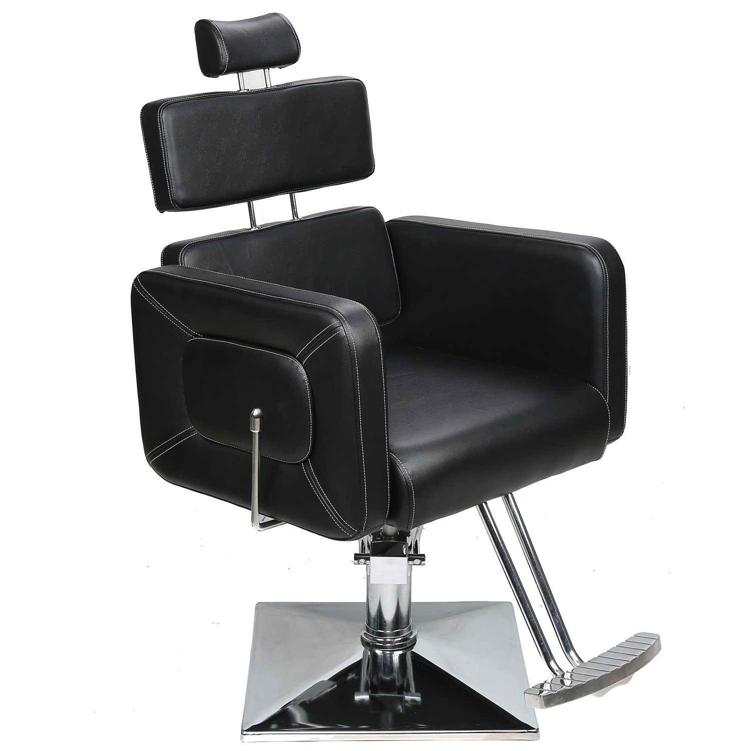 Barberpub Stuhl Barberpub hydraulischer Friseurstuhl Friseursessel 2065BK, Bedienungsstuhl Friseureinrichtung Friseur