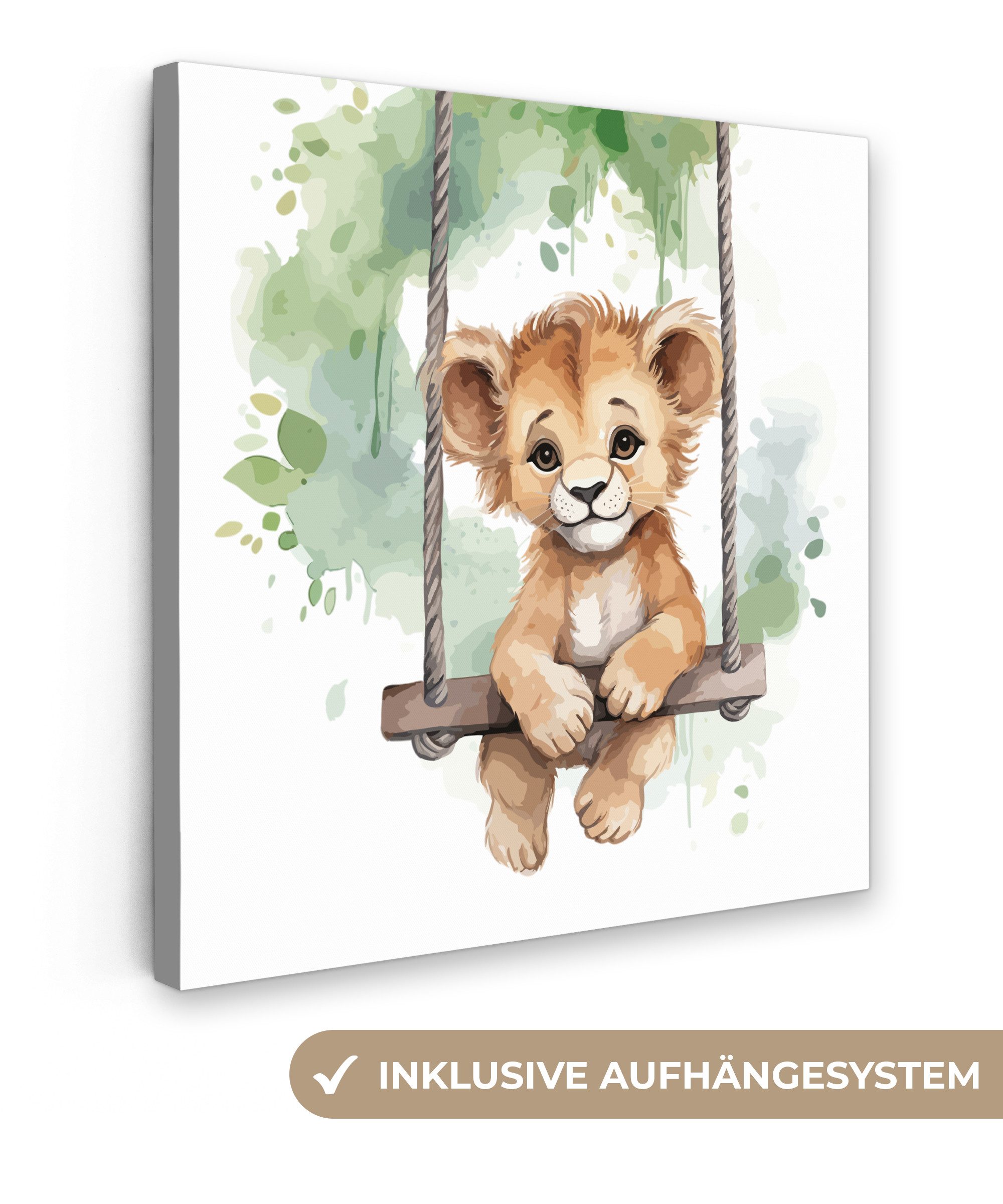 OneMillionCanvasses® Leinwandbild Löwe - Tier - günstig online kaufen