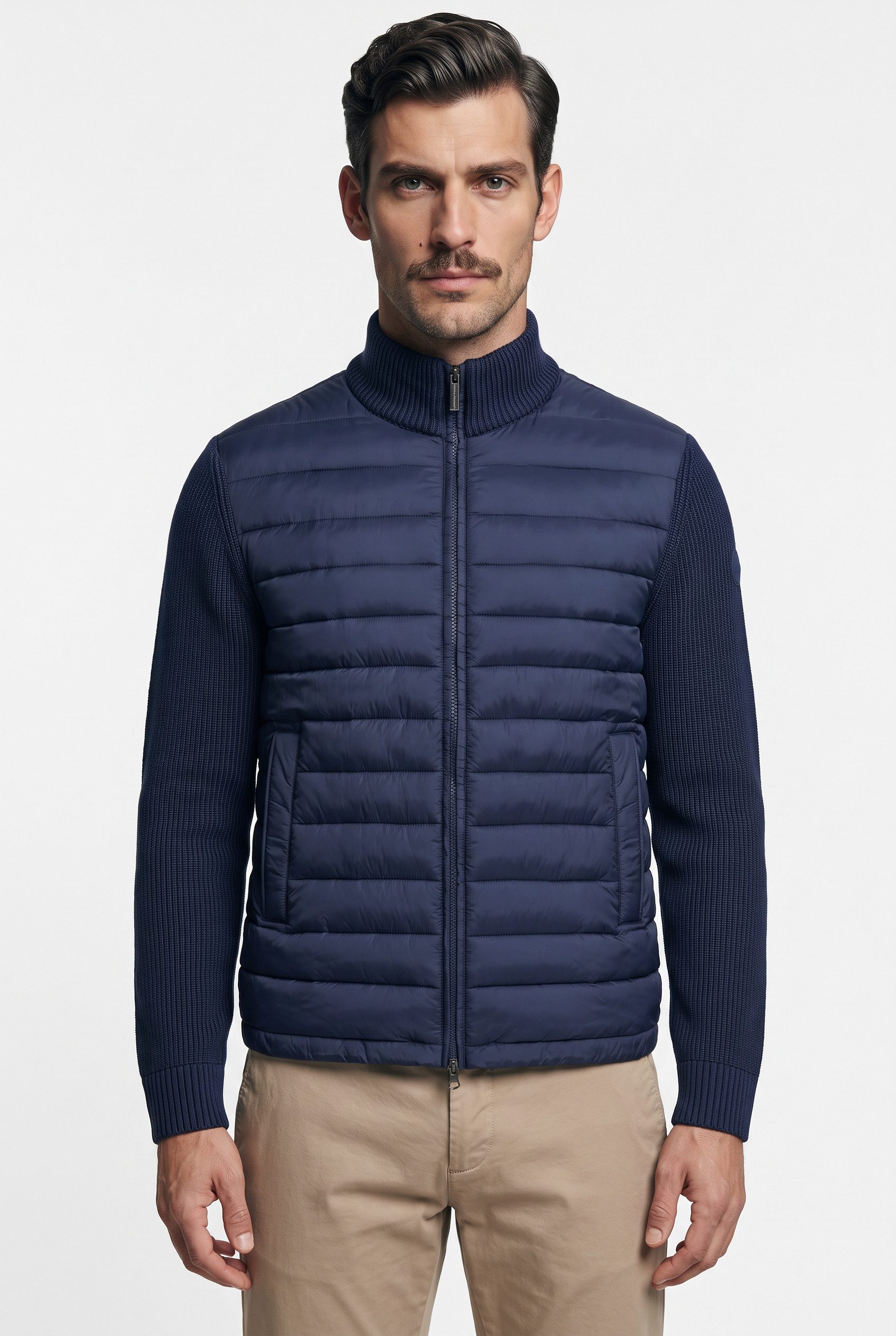 Colmar Hybridjacke Strickärmel, Regular Fit, Zwei-Wege-Reißverschluss
