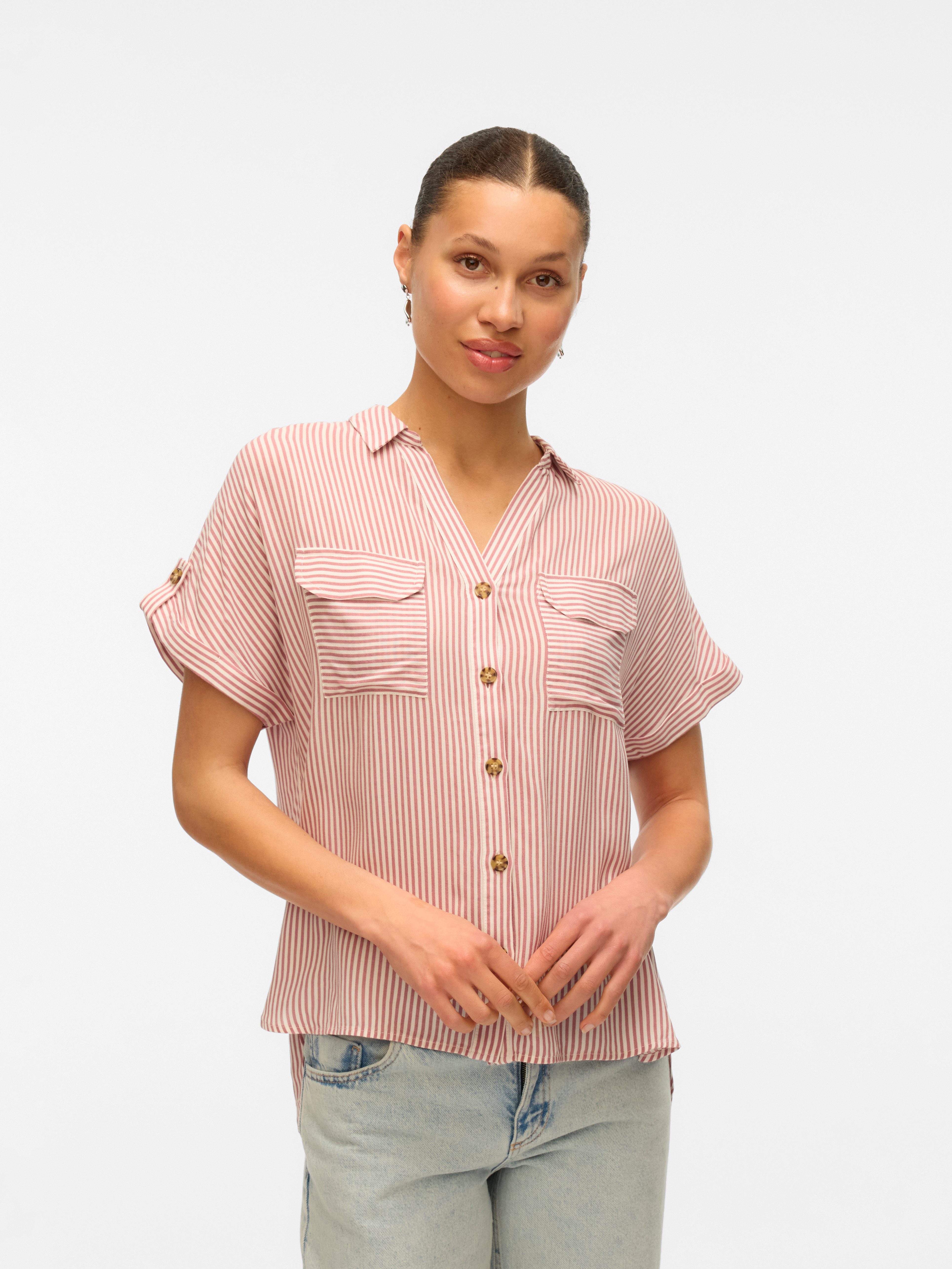 Vero Moda Hemdbluse VMBUMPY S/S SHIRT WVN GA NOOS günstig online kaufen