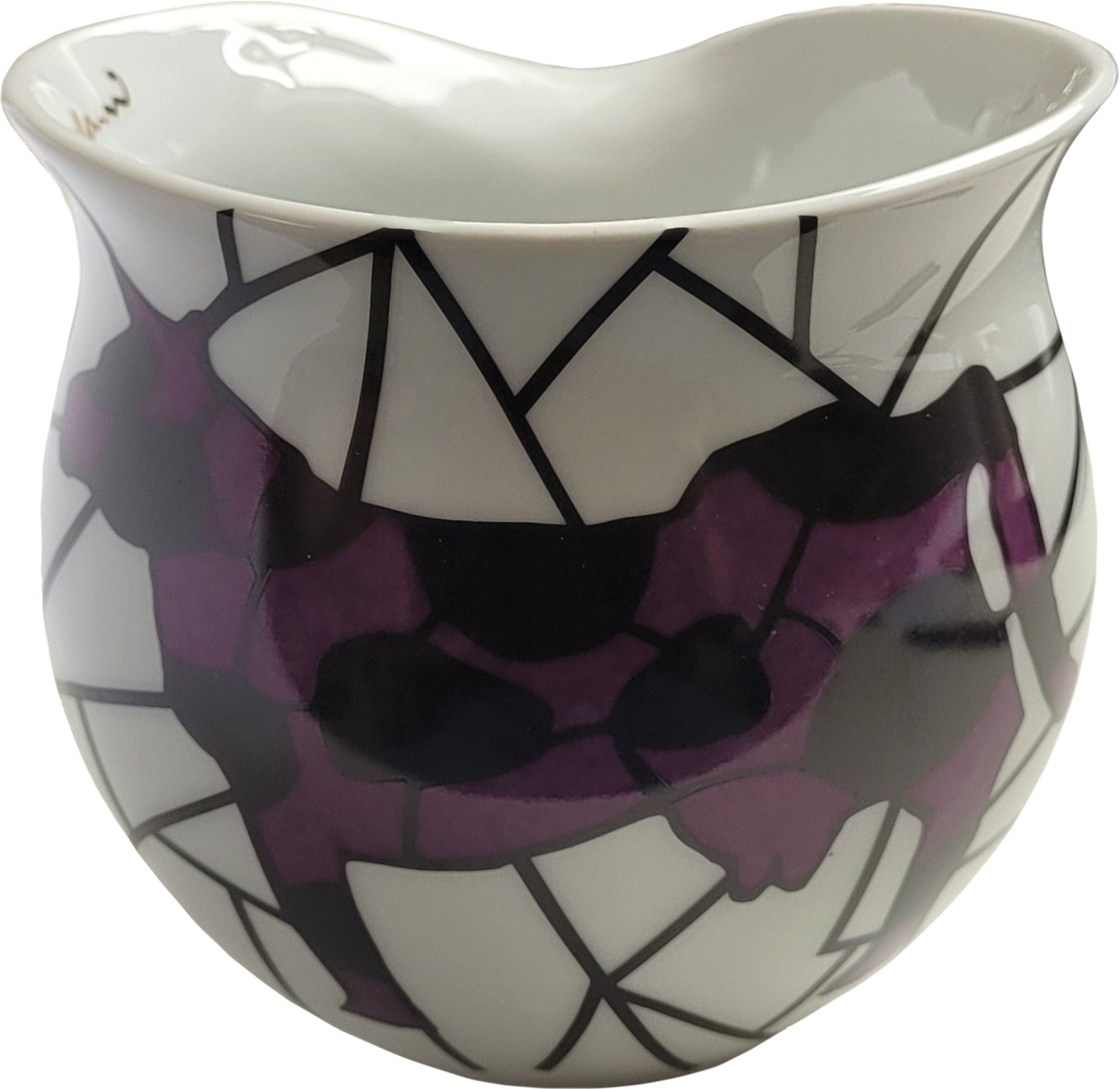 Colani Tasse Colani Jumbotasse Kaffeebecher XXL Tasse Cow Violet Schwarz 600 ml, Porzellan, im Geschenkkarton