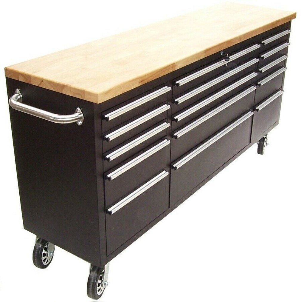 Apex Werkstattwagen Werkstattwagen Werkbank 66061 Werkzeugwagen XXL 15 Werktisch fahrbar