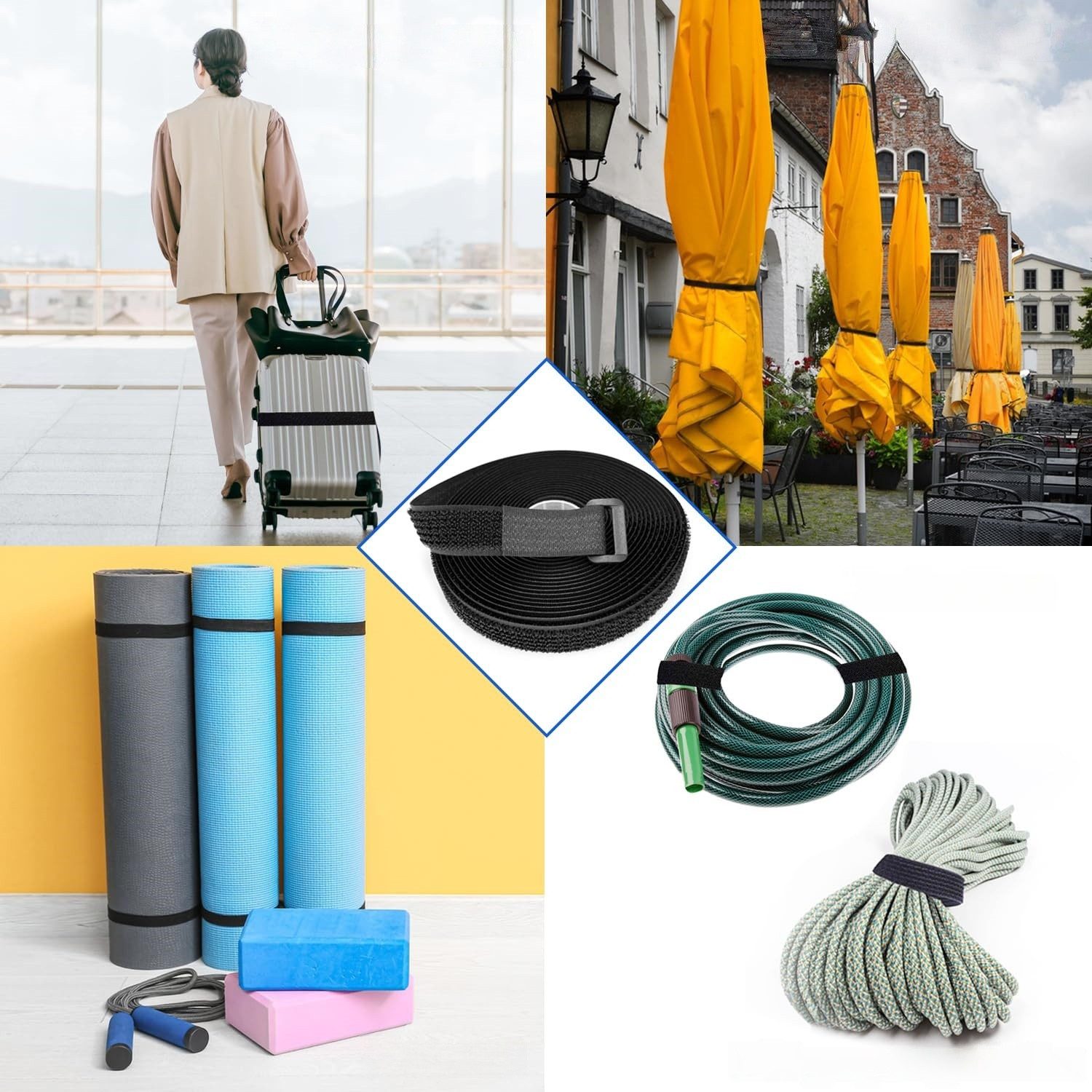 Coonoor Klettband Klettband mit Schnalle Klettverschluss Verstellbar Kabelb günstig online kaufen