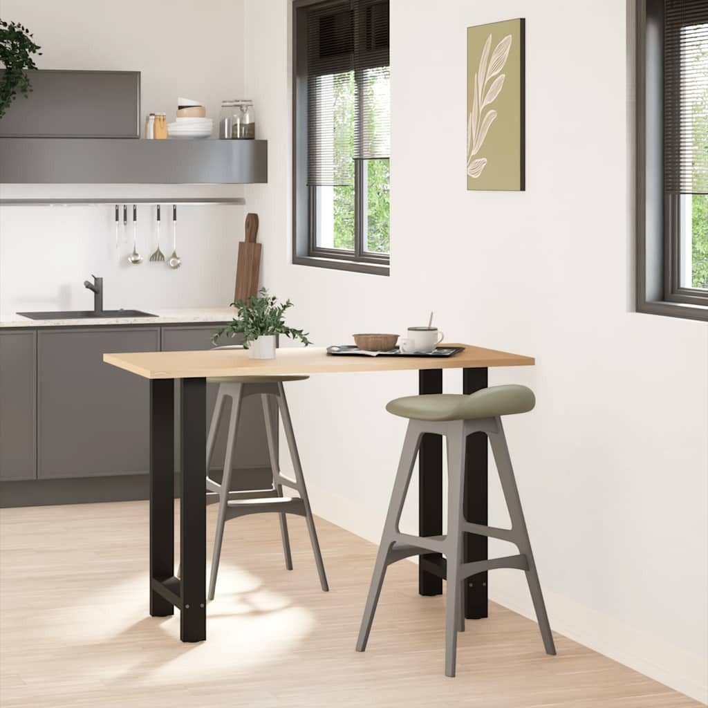 vidaXL Tischbein Bartischbeine Schwarz 2 Stk. 50x(90-91) cm Stahl – Bild 2 von 5