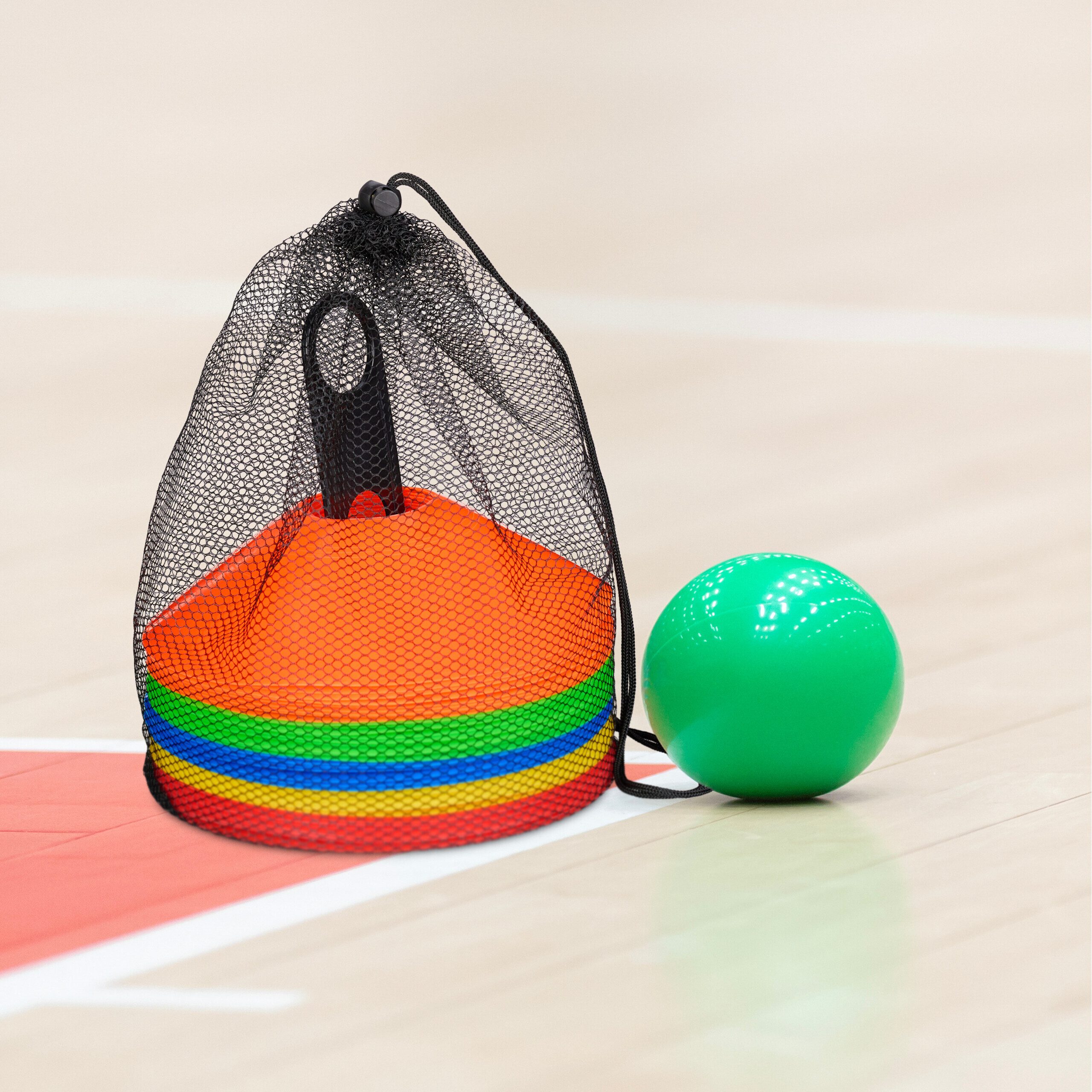 relaxdays Markierungshütchen 50er Set Markierungshütchen Fußball (50 St., 50er Set)