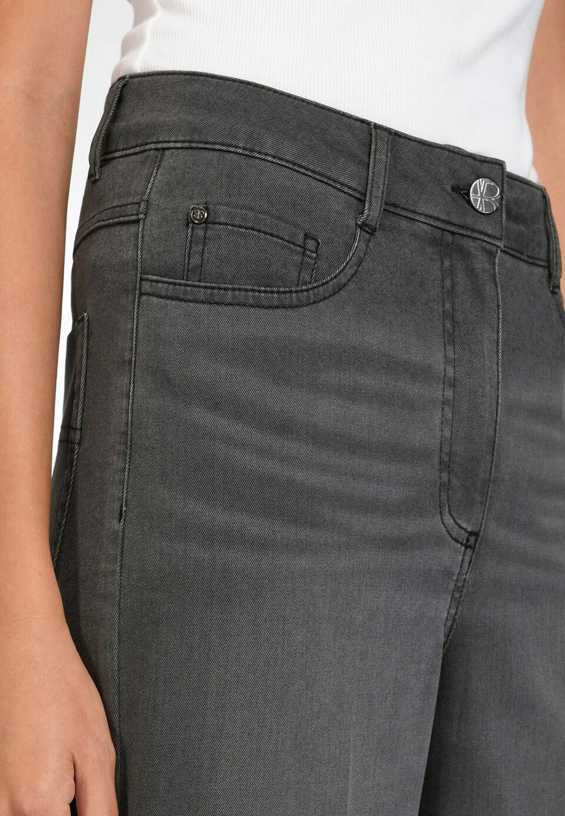 mit Basler Cotton klassischem Design hellgrau 5-Pocket-Jeans
