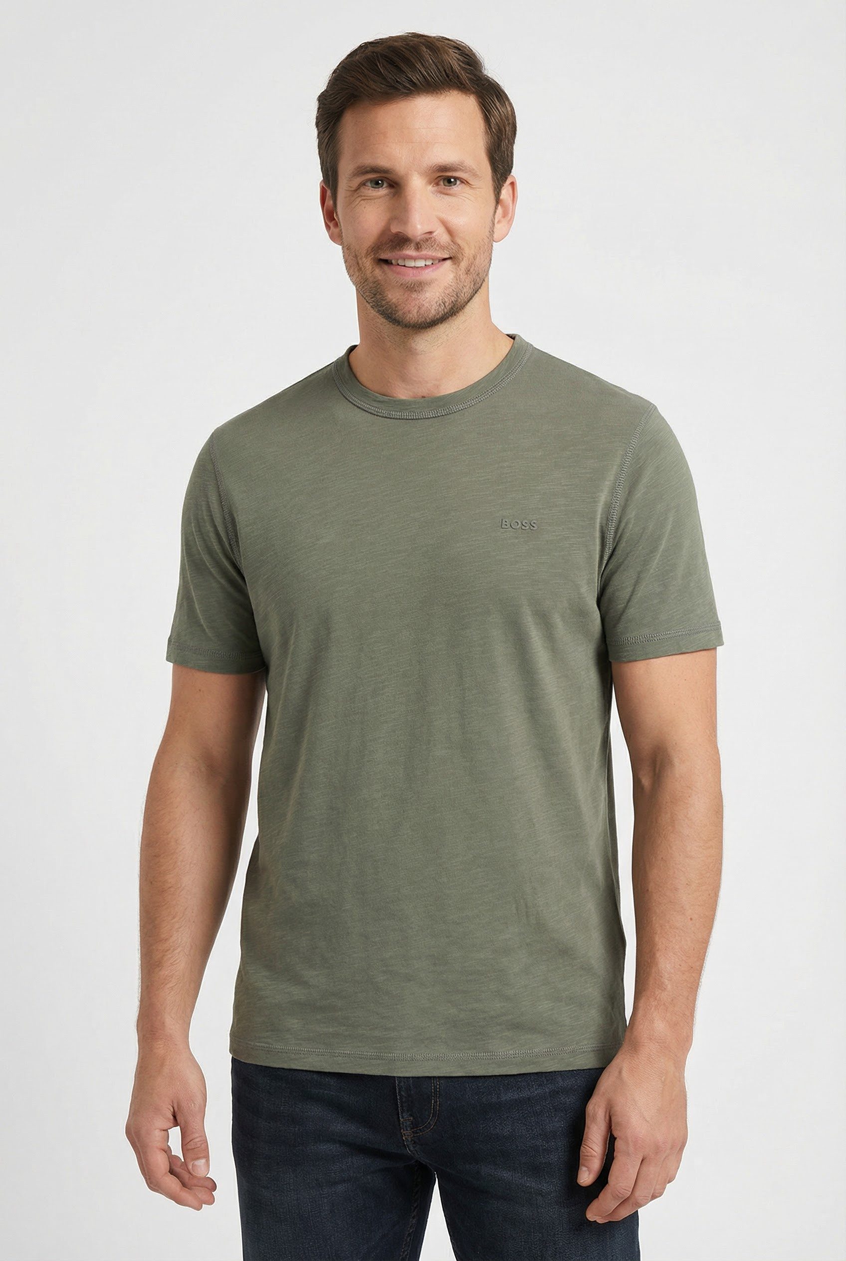 BOSS ORANGE T-Shirt Tegood Rundhalsausschnitt, Regular Fit, Logoschriftzug günstig online kaufen