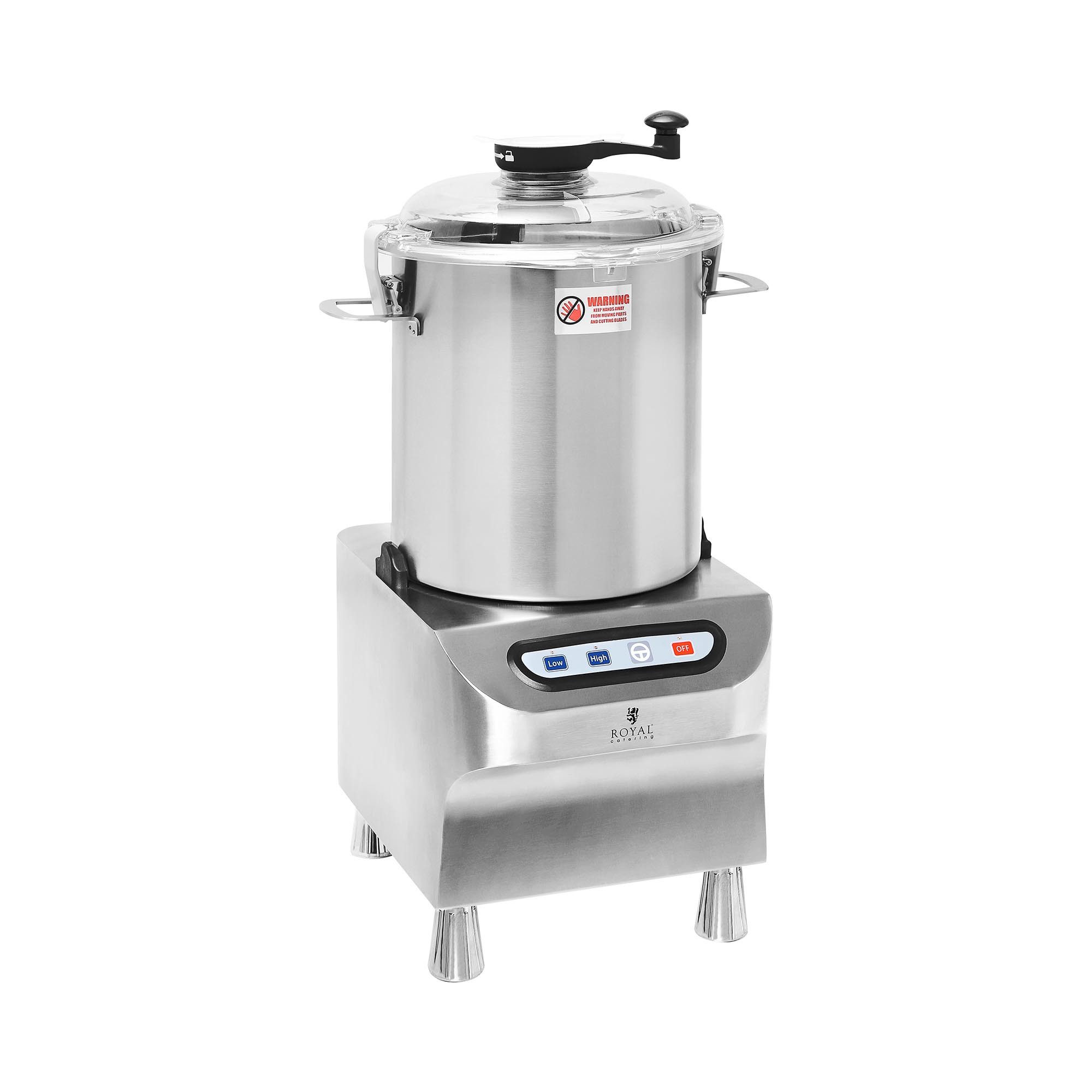 Royal Catering Zerkleinerer Tischkutter 18L Küchencutter Küchenmaschine Gemüseschneider Edelstahl, 2200 W