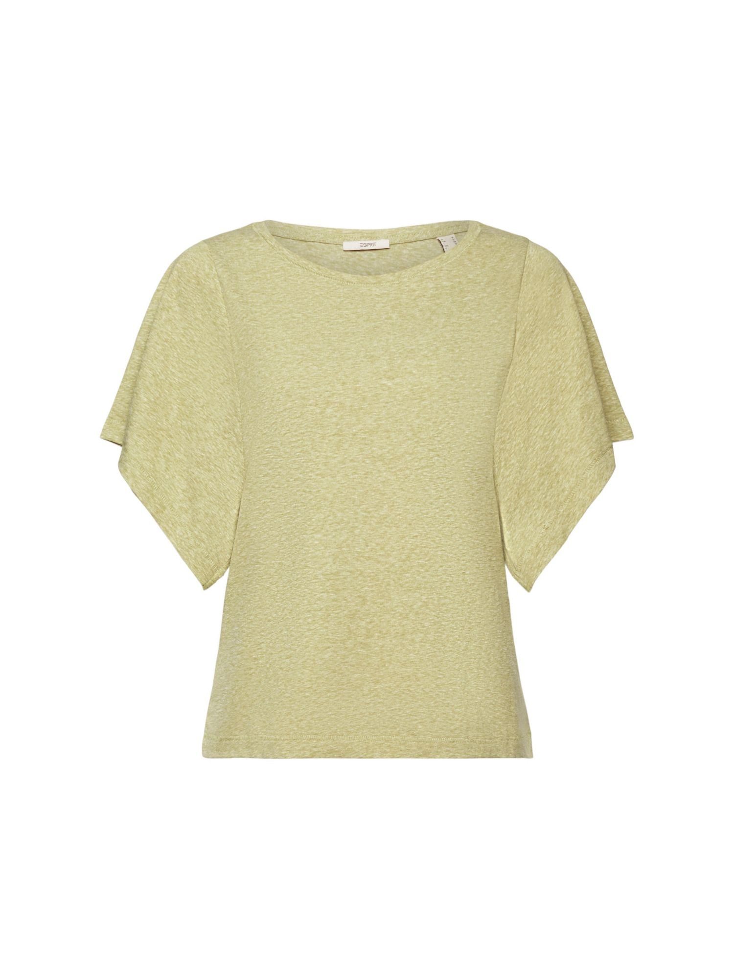Esprit T-Shirt Recycelt: T-Shirt mit XL-Ärmeln (1-tlg) PISTACHIO GREEN