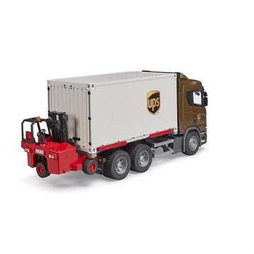Bruder® Spielzeug-LKW 03582 Scania Super 560R UPS Logistik-LKW mit Mitnahmestapler, 1:16