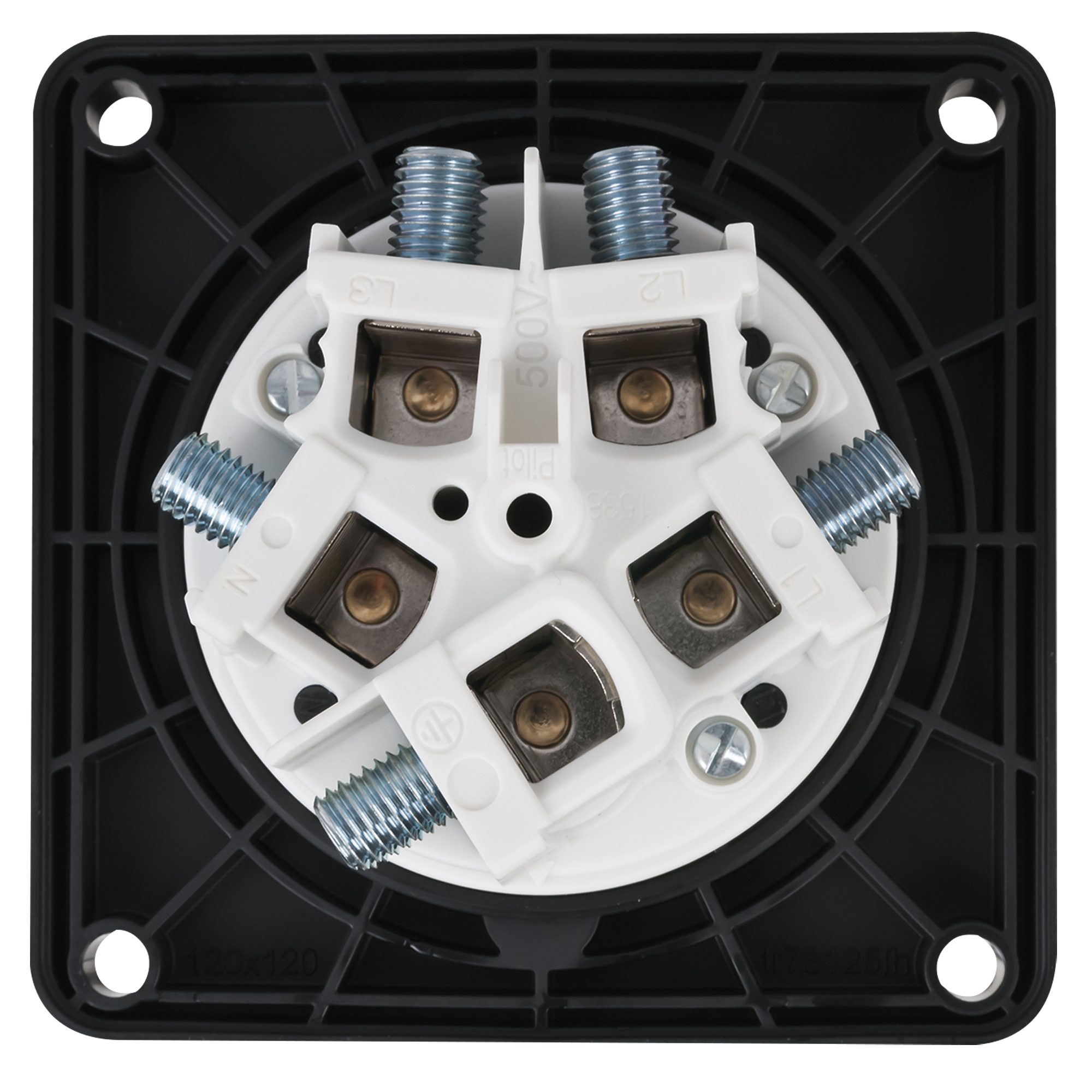 Thumbnail - PCE CEE-Stecker PCE CEE 125 A/400 V 5-pin Socket female Schwarz - IP67