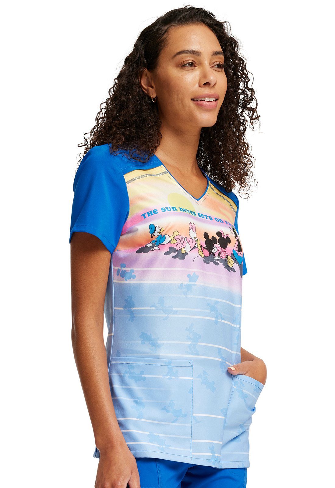 Cherokee Funktionsbluse Bunt bedruckter Damen Kasack "Micky Maus mit Freunde" Kasack mit Motiv