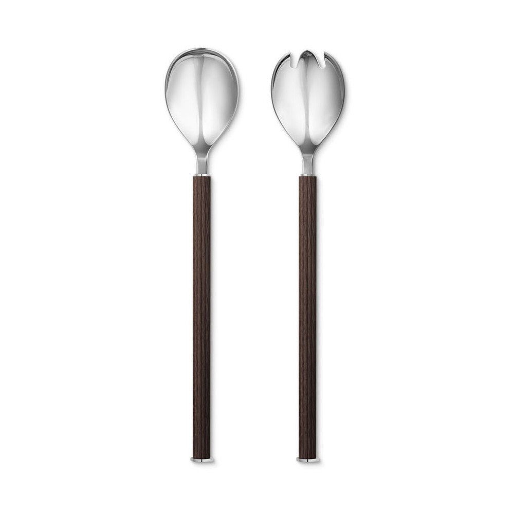 Georg Jensen Besteck-Set Salatbesteck 29 cm Bernadotte edelstahl (1-tlg), Edelstahl, Räuchereiche, Edelstahl, nicht spülmaschinengeeignet, hochglanzpoliert