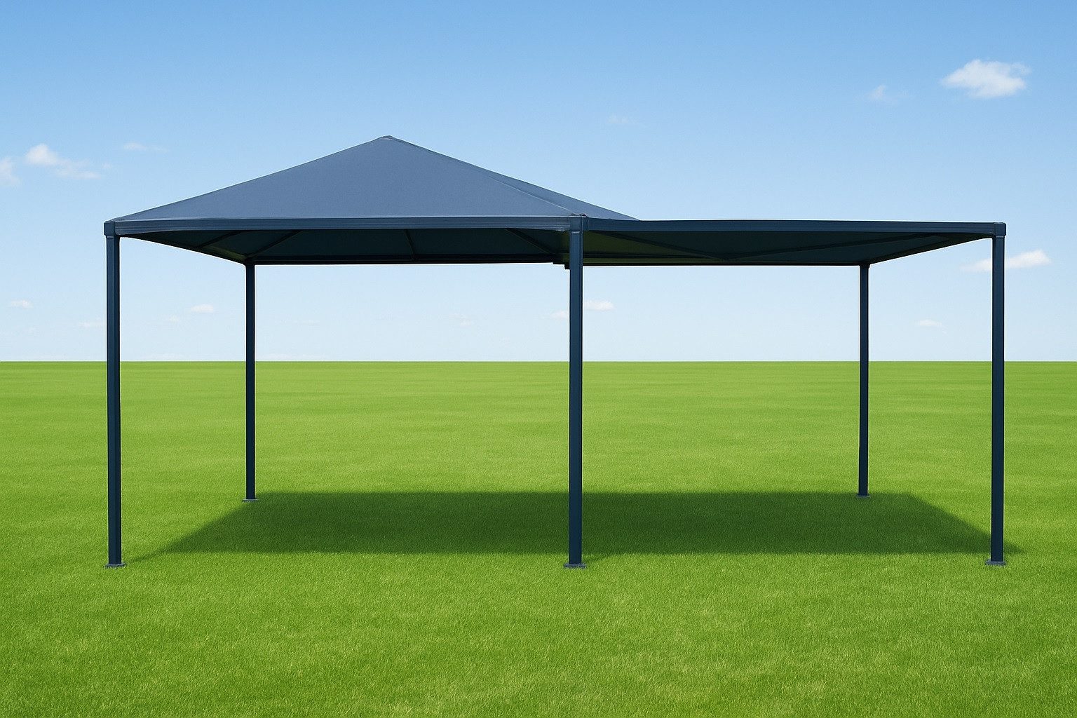 Gardissimo Pavillon Extend Garten Pavillon ausziehbar von 3 m auf 5,8 m, (Spar-Set, komplett-Set), stufenlos ausziehbar von 3 m auf 5,8 m