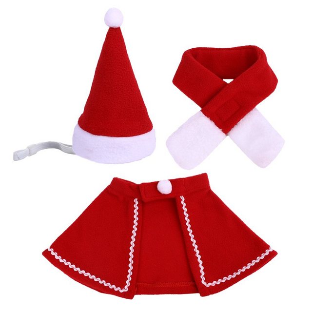 Mmgoqqt Hundekostüm “Haustier einstellbar Weihnachten Santa Hut,Schal Weihnachten Kostüm”