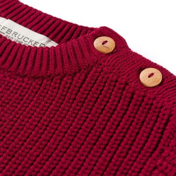 Hofbrucker seit 1948 Strickpullover Oversize Baby Strickpulli LARA Cranberry 62/68 (1-tlg)