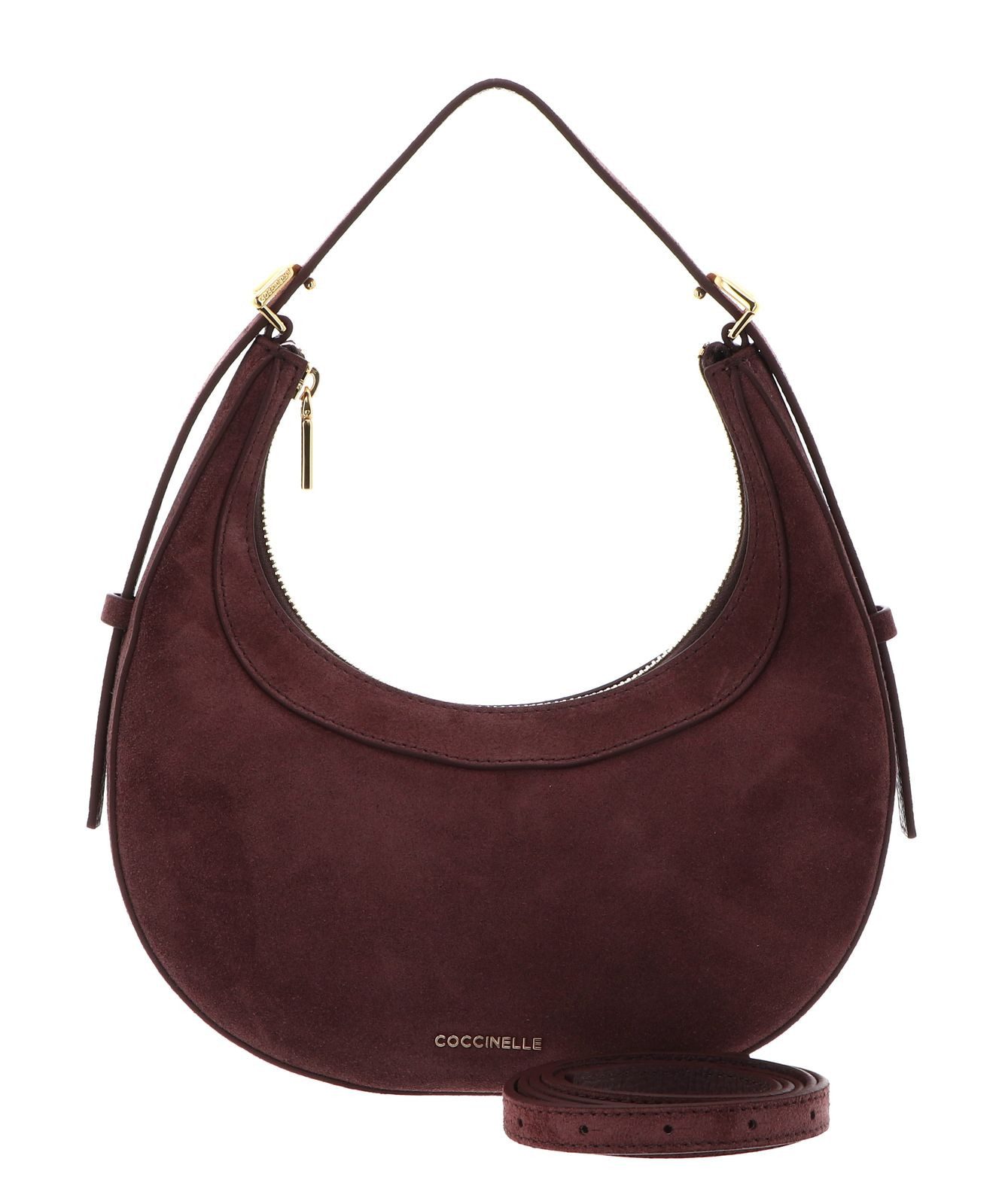 COCCINELLE Handtasche Mini Bag Suede Leather / Grained Leather, aus echtem Rindsleder