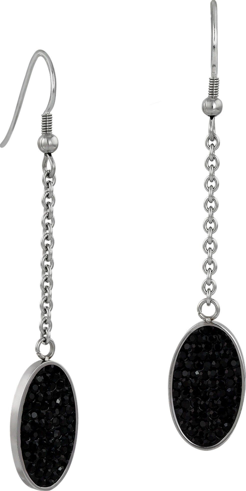 Amello Paar Ohrhänger Amello Ohrringe Edelstahl Ohrhänger Oval (Ohrhänger), günstig online kaufen