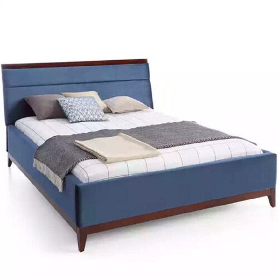 JVmoebel Bett Luxus Bett Schlafzimmer in blauer Farbe Neuheit für Ihre Innenräume (1-tlg., Bett), Made in Europe