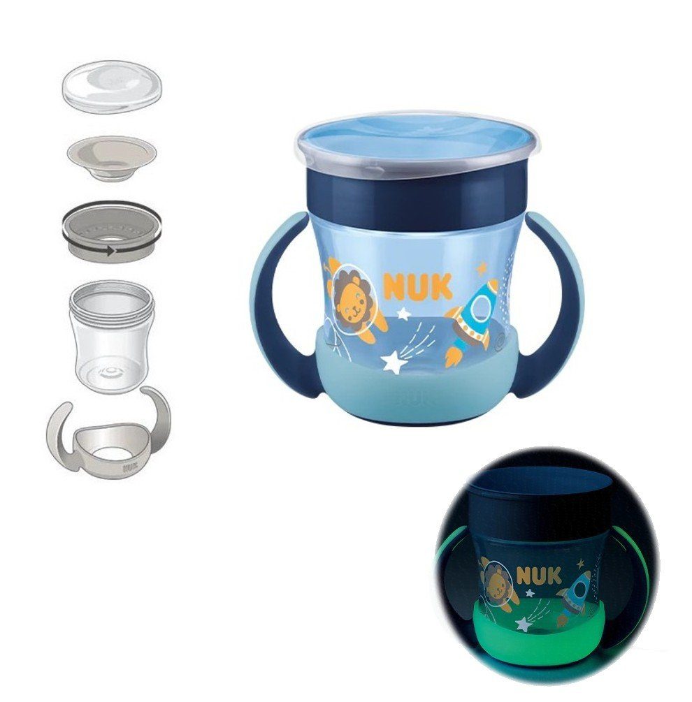 Mini Babyflasche Cup Blau NUK Magic NIGHT