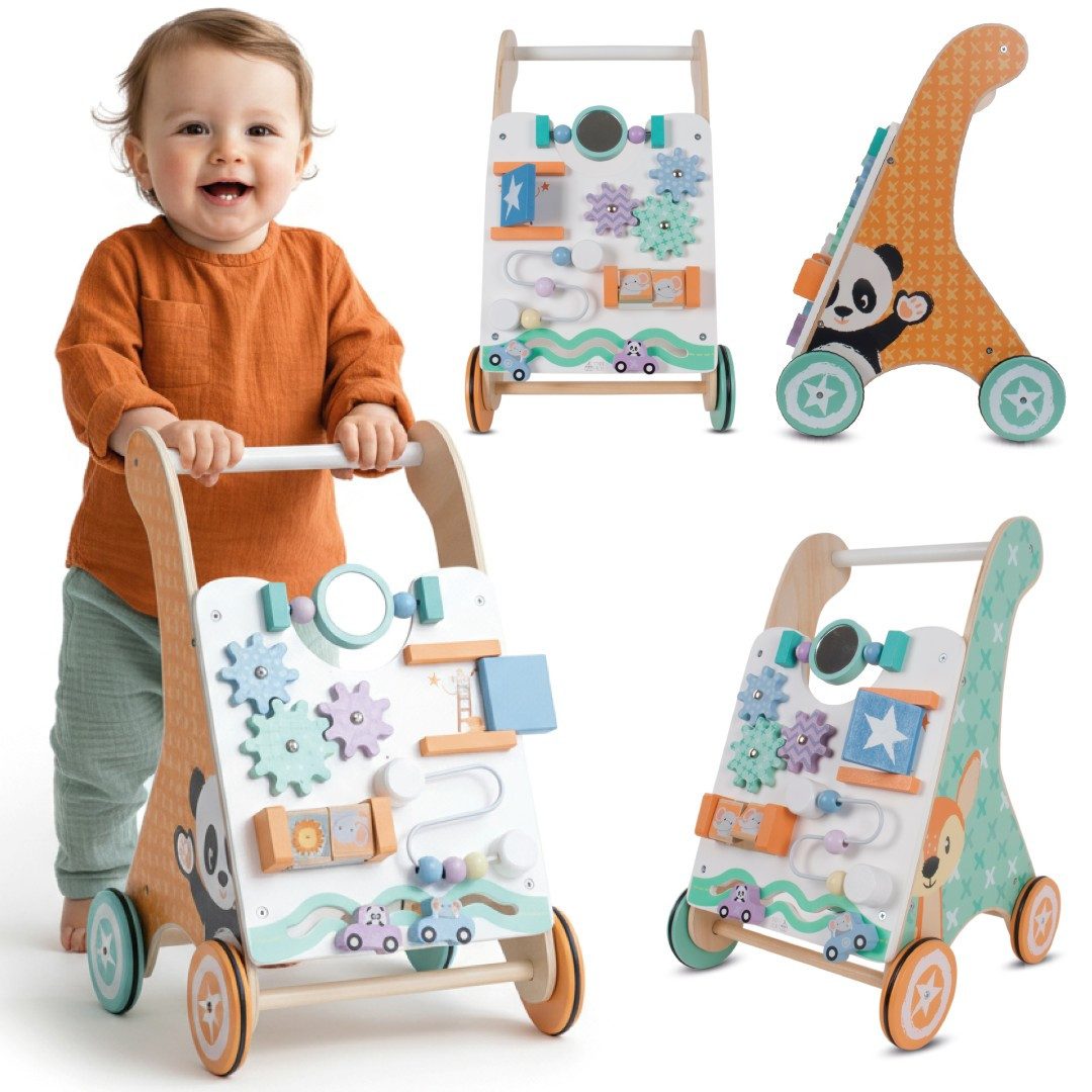 Sun Baby Babywalker SUN BABY Holz-Lauflernwagen 2in1 Aktivitätsbrett 12 M.