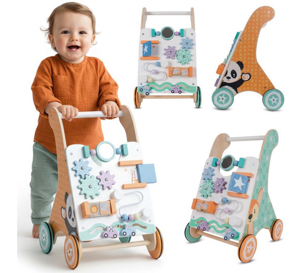 Sun Baby Babywalker SUN BABY Holz-Lauflernwagen 2in1 Aktivitätsbrett 12 M.