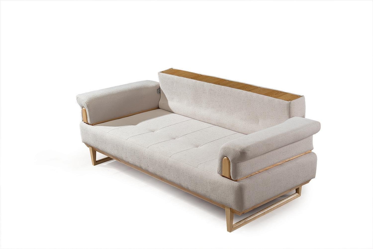JVmoebel Dreisitzer Design Möbel 3 Weiß Sofas 3-Sitzer Luxus Design Modern Sitzer Sofa