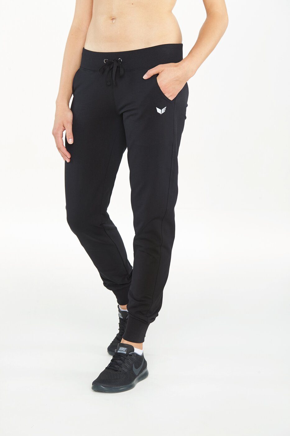 Erima Outdoorhose sweatpants with cuff BLACK