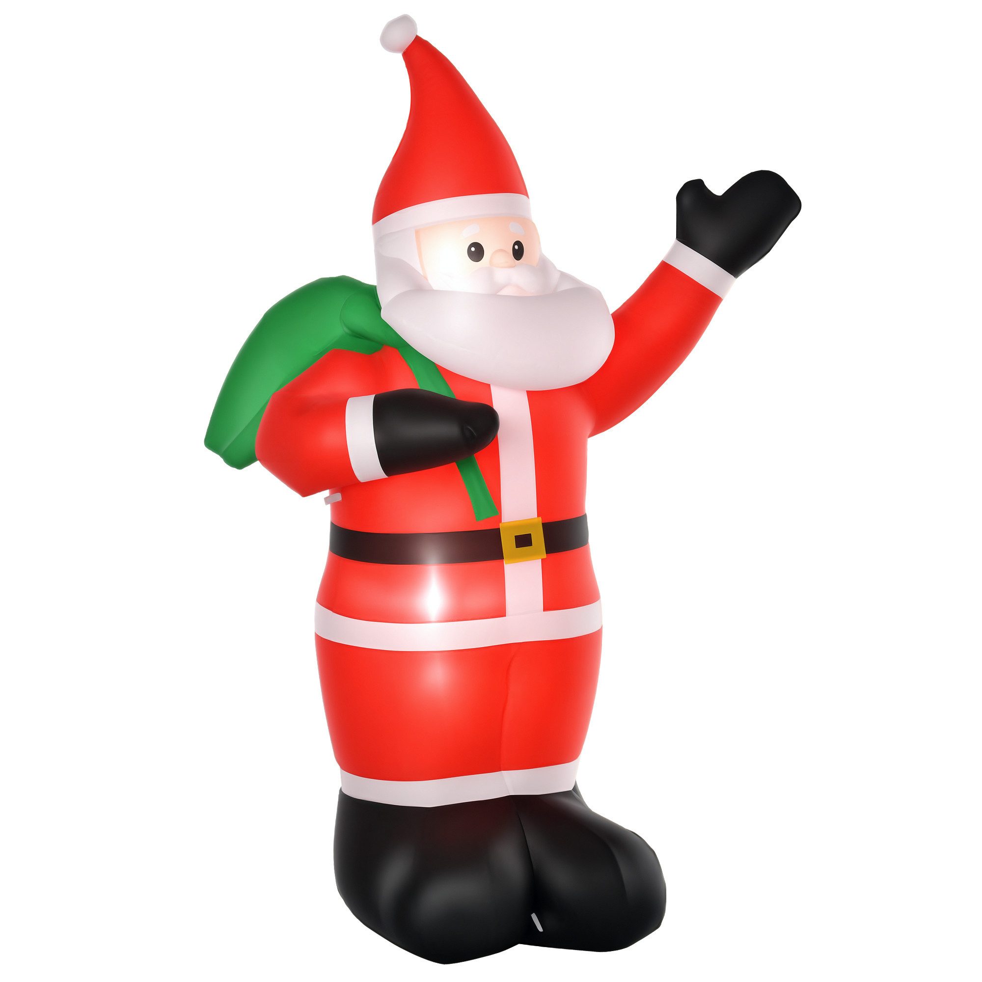 HOMCOM Weihnachtsfigur 2,4 m, mit LED-Beleuchtung (Selbstaufblasende Weihna günstig online kaufen
