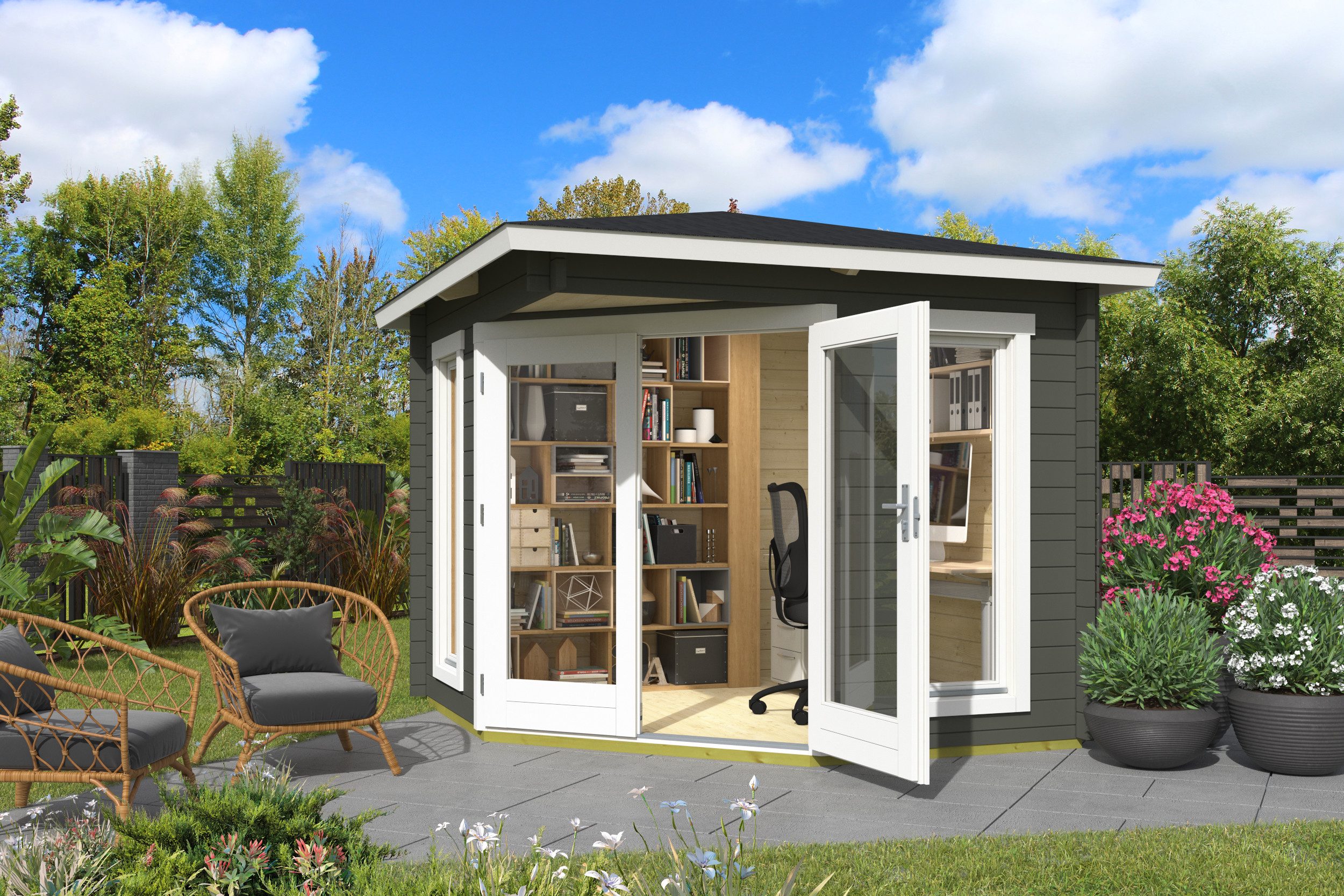 Nordic Holz Gartenhaus OBAN 40, BxT: 282,3x282,3 cm
