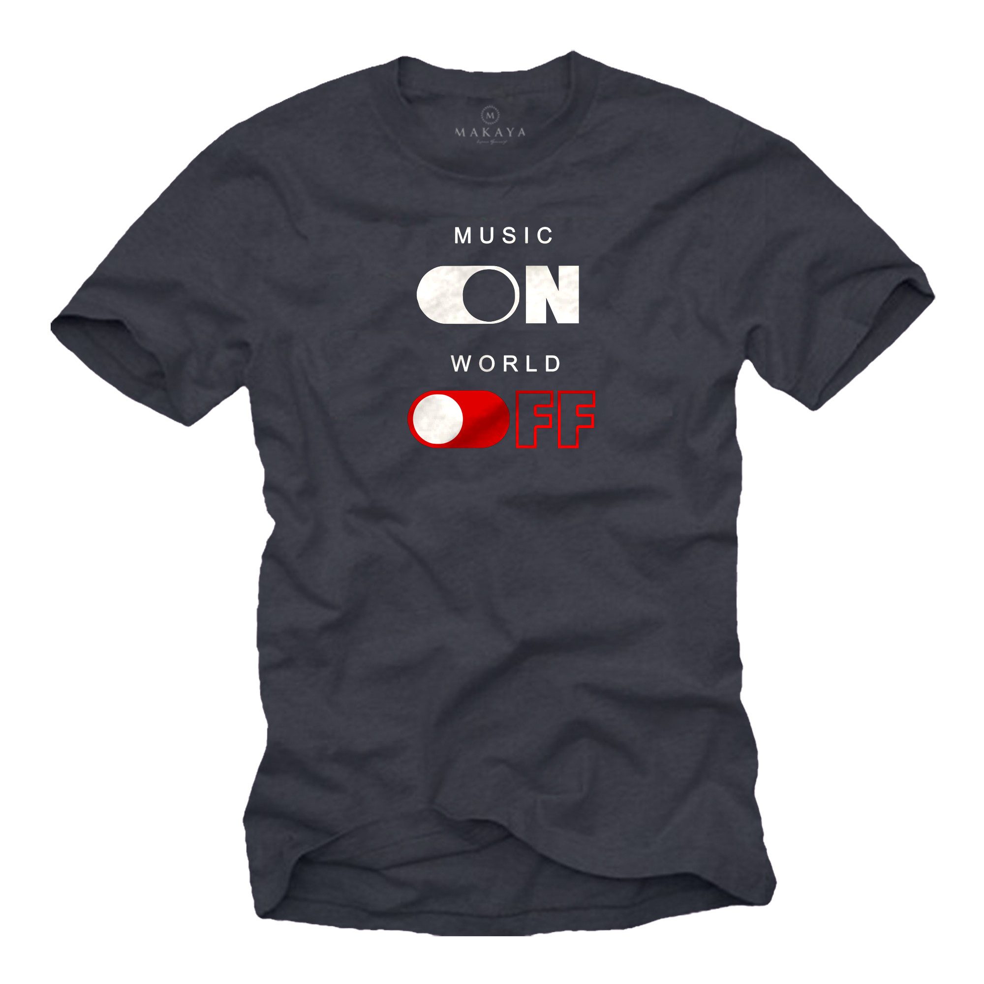 T-Shirt Lässiges Musik Printshirt für Herren – DJ & Band Motiv