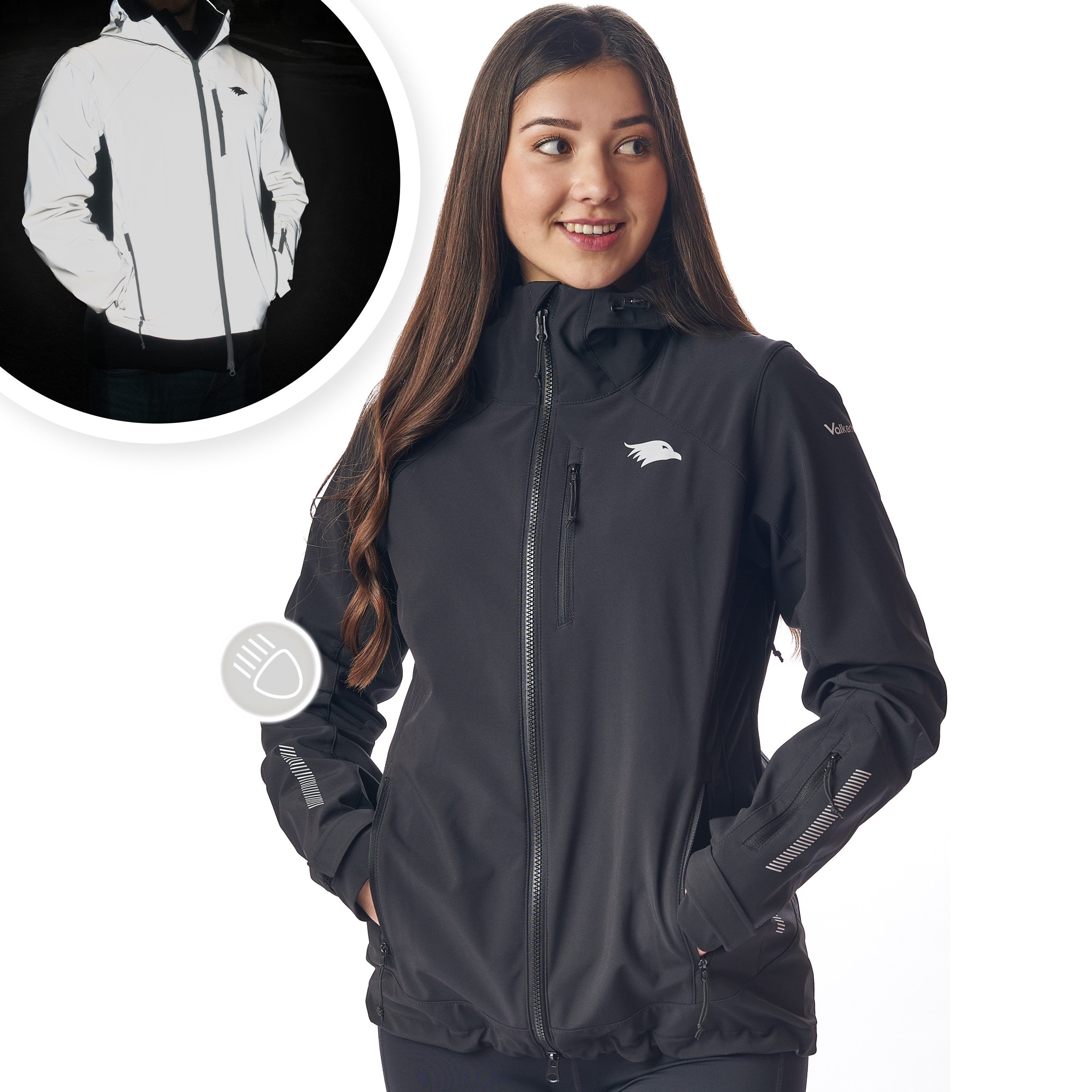 Valkental Fahrradjacke Regenjacke mit Kapuze Damen günstig online kaufen