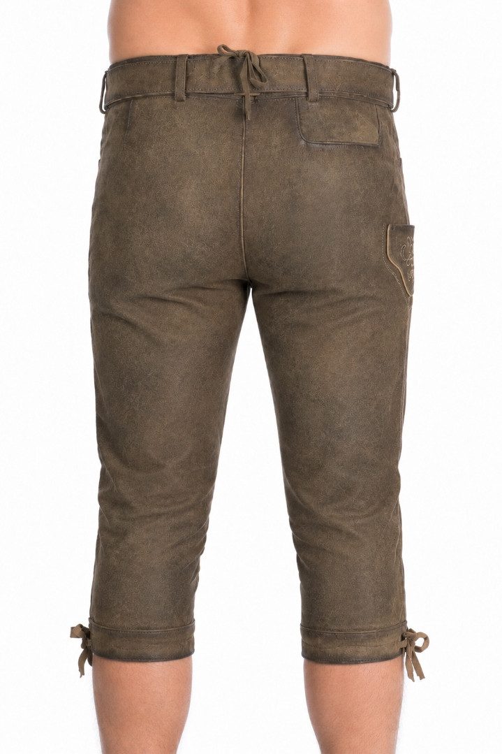 Maddox Trachtenlederhose Kniebundlederhose - LEIFERS - smoke