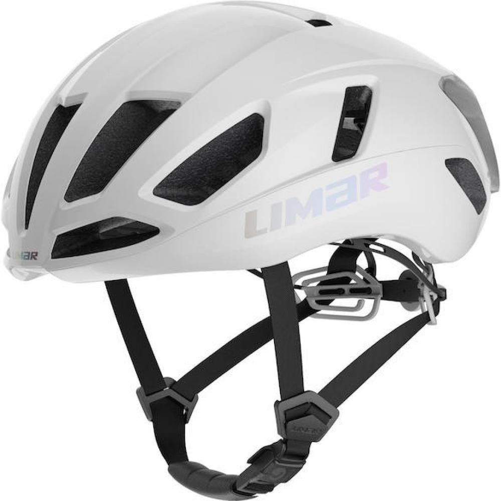 LIMAR Fahrradhelm Limar Air Atlas Iridescent Matt White M Weiß - aerodynamischer Rennrad