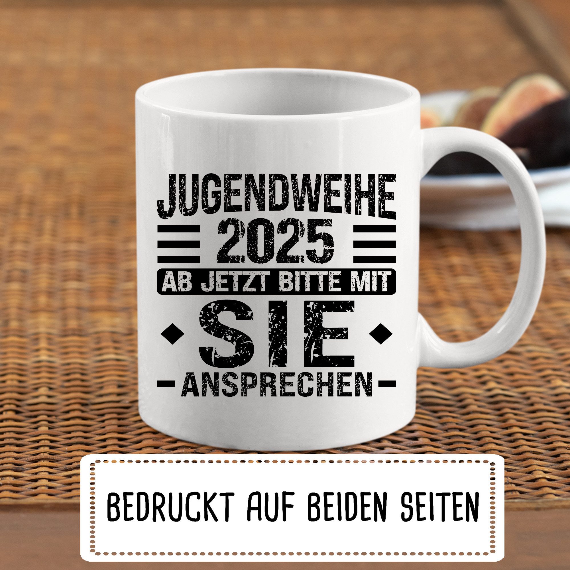 Printmacher Tasse Erwachsen Tasse, Jugendweihe 2025 ab jetzt bitte mit sie ansprechen, Keramik