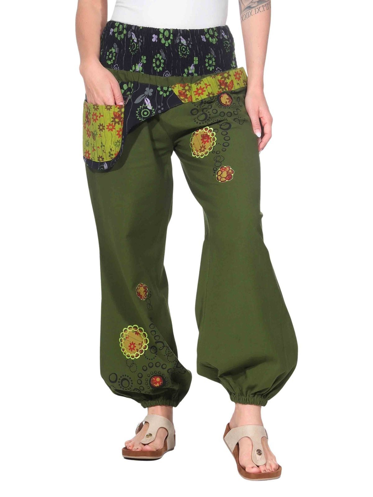 KUNST UND MAGIE Haremshose Damen IBIZA Strandhose Wellnesshose Pluderhose in verschiedenen Farben